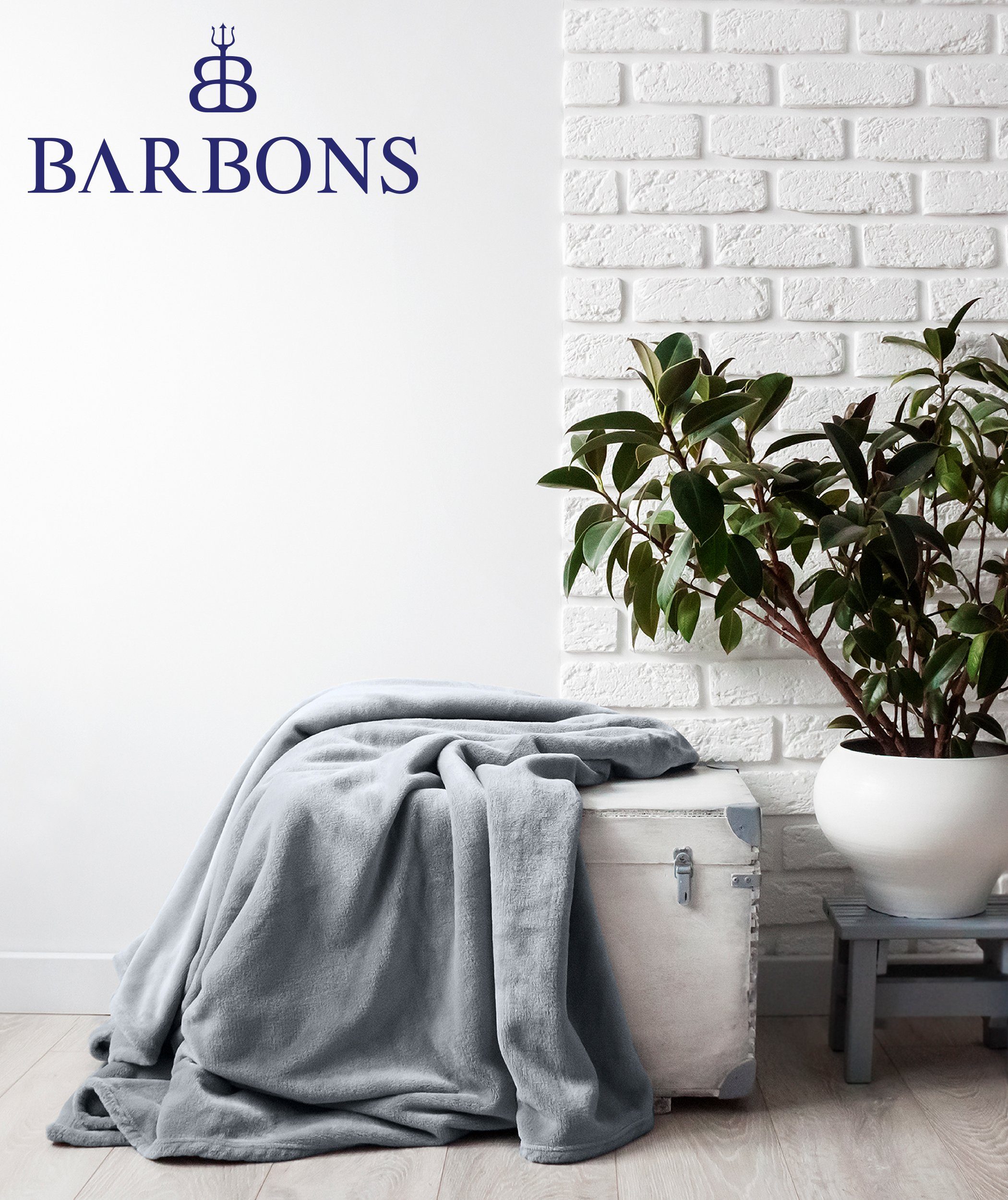 Wohndecke Flauschige Kuscheldecke, weiche Fleecedecke, Sofa Überwurfdecke, BARBONS