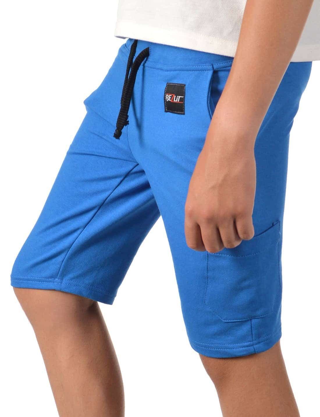 Kinder BEZLIT (1-tlg) Jungen Uni Cargoshorts Shorts Casual Camouflage Stoff Blau