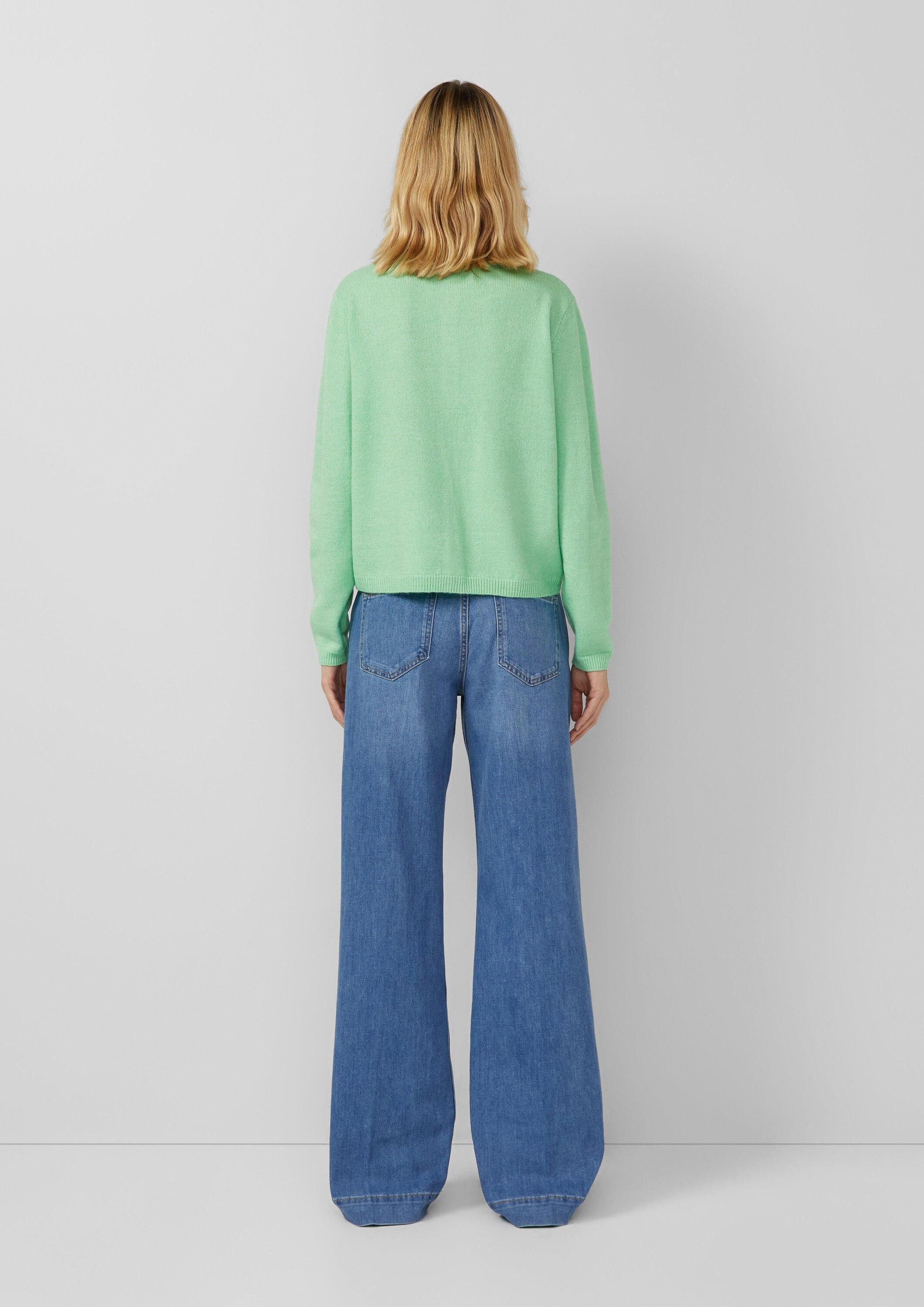 s.Oliver Cardigan Strickjacke Weiche Strickjacke aus Alpakamix