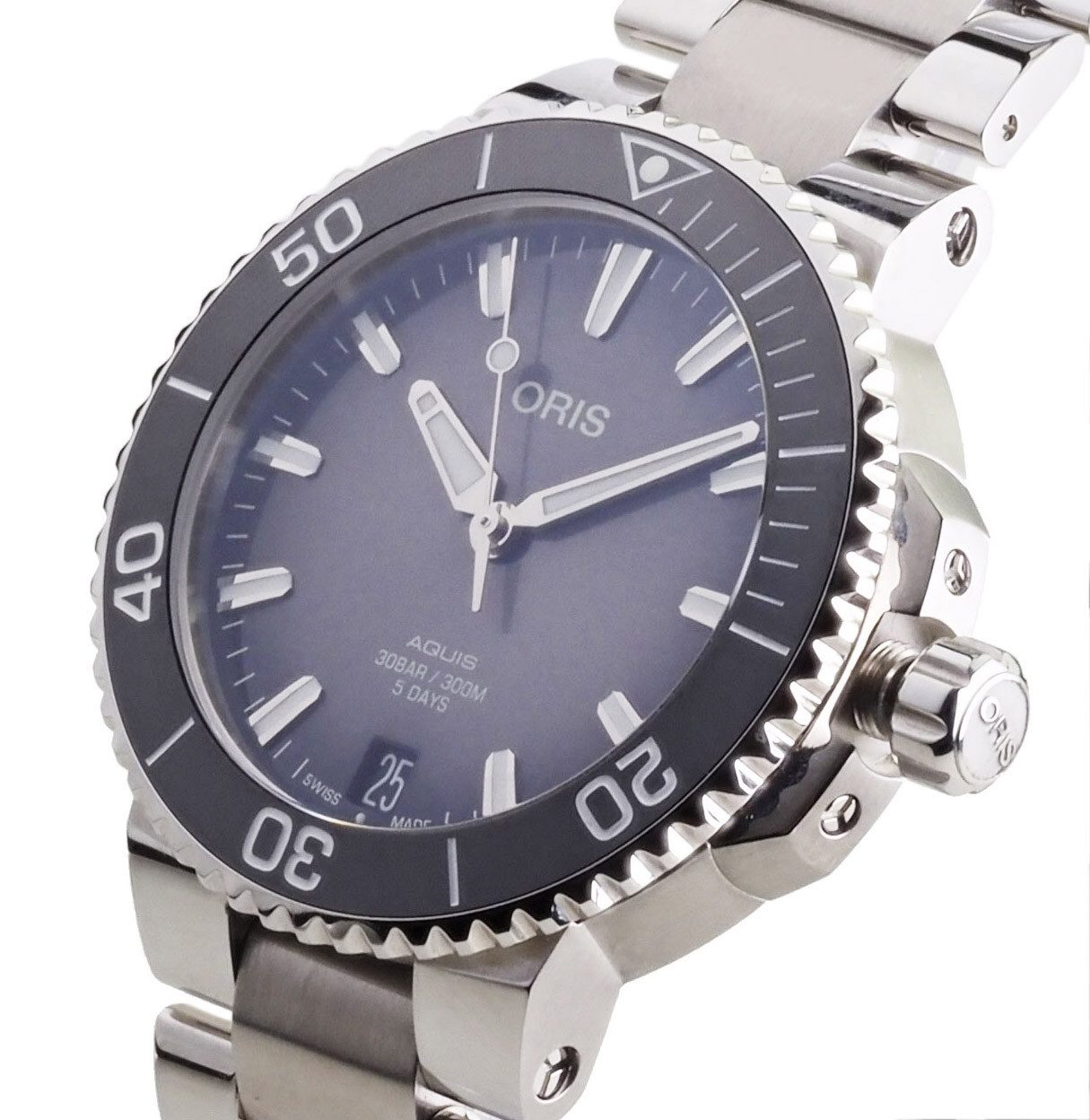 Oris Schweizer Uhr 41,5 mm Ø Herren Uhr 01 400 7769 4154-07 8 22 09PEB Aquis Date Aquis Date, Kaliber Oris 400, Gangreserve bis 120 Stunden