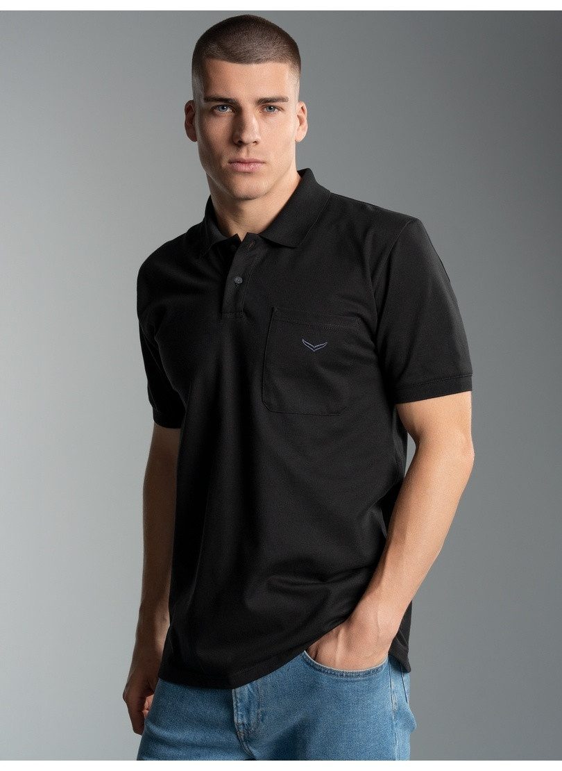 Trigema Poloshirt TRIGEMA Polohemd mit Brusttasche (1-tlg)
