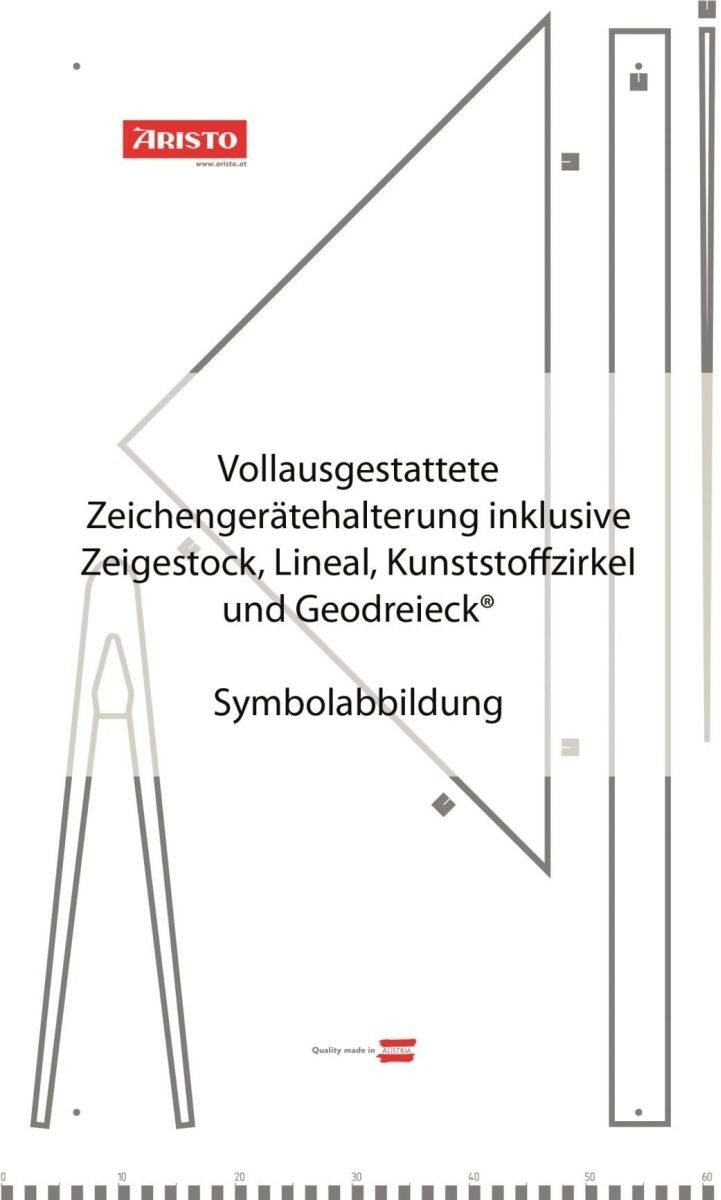 ARISTO Vokabelheft Wandtafelgeräte-Set 1985W 4 Zeichenutensilien und Kunststofftafel