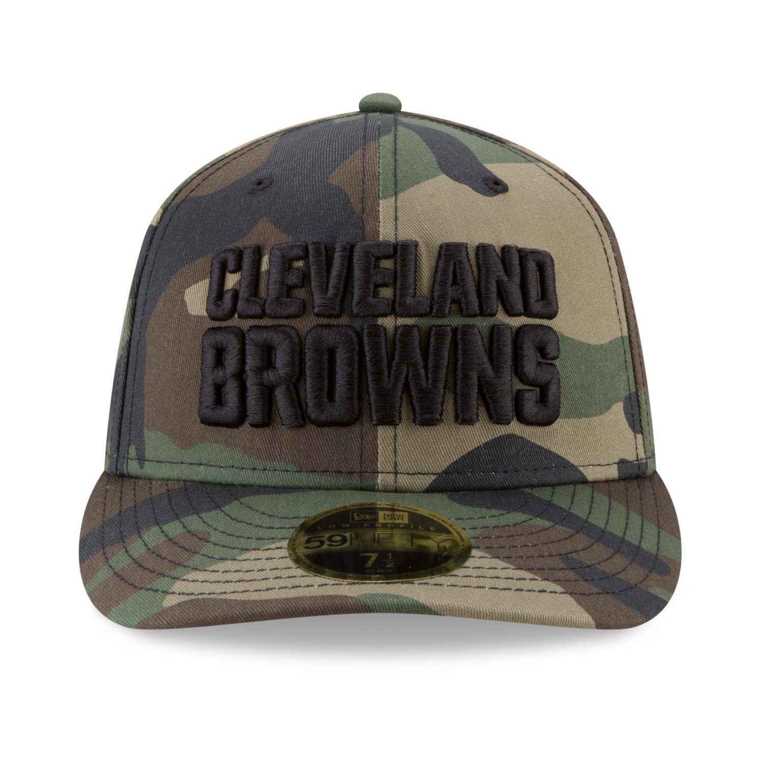 New Era Fitted Cap 59Fifty woodland Browns Profile NFL Low Cleveland Teams
