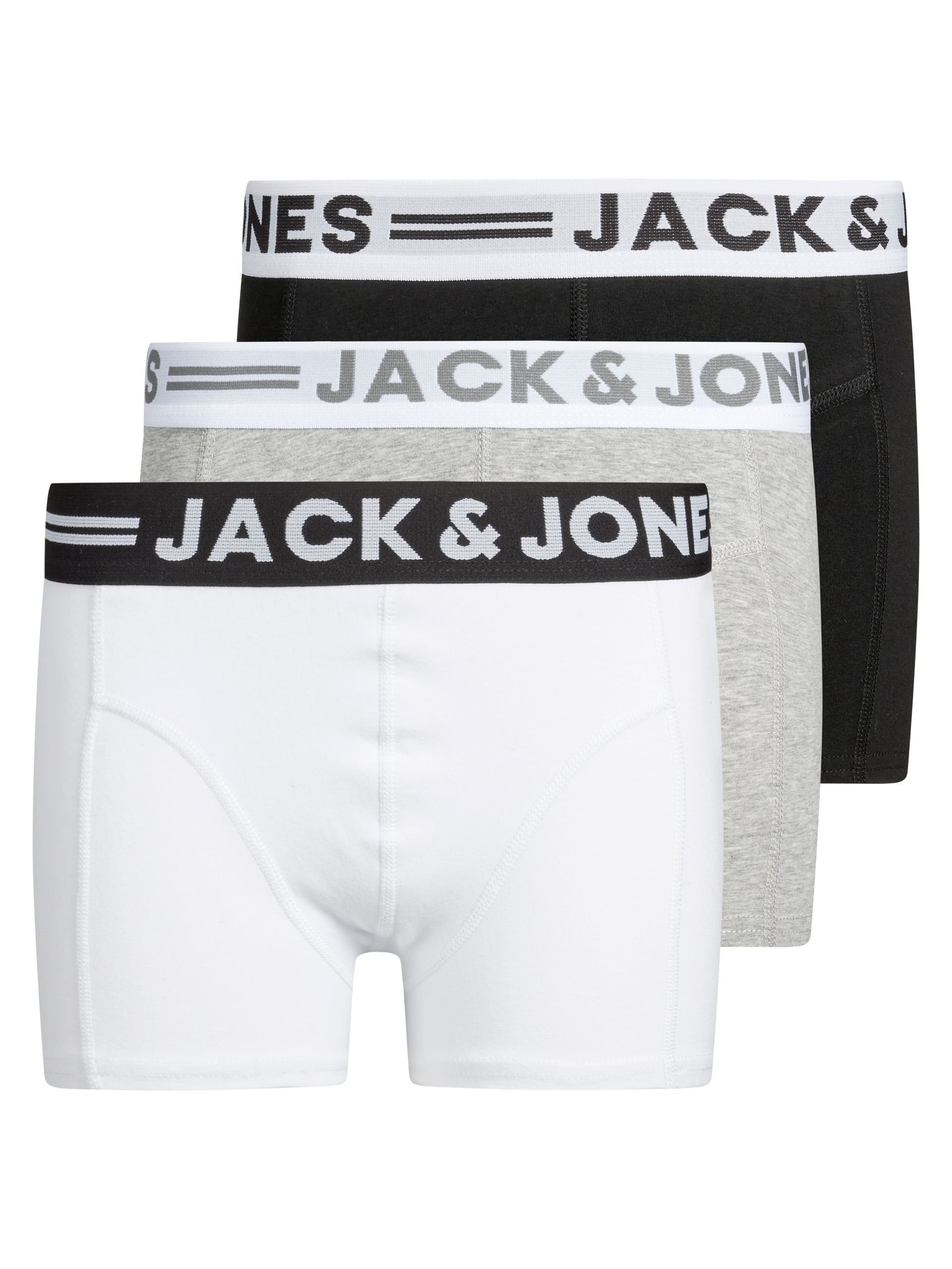 Junior SENSE melange Jones TRUNKS grey Slip Jack & light JNR 3-PACK