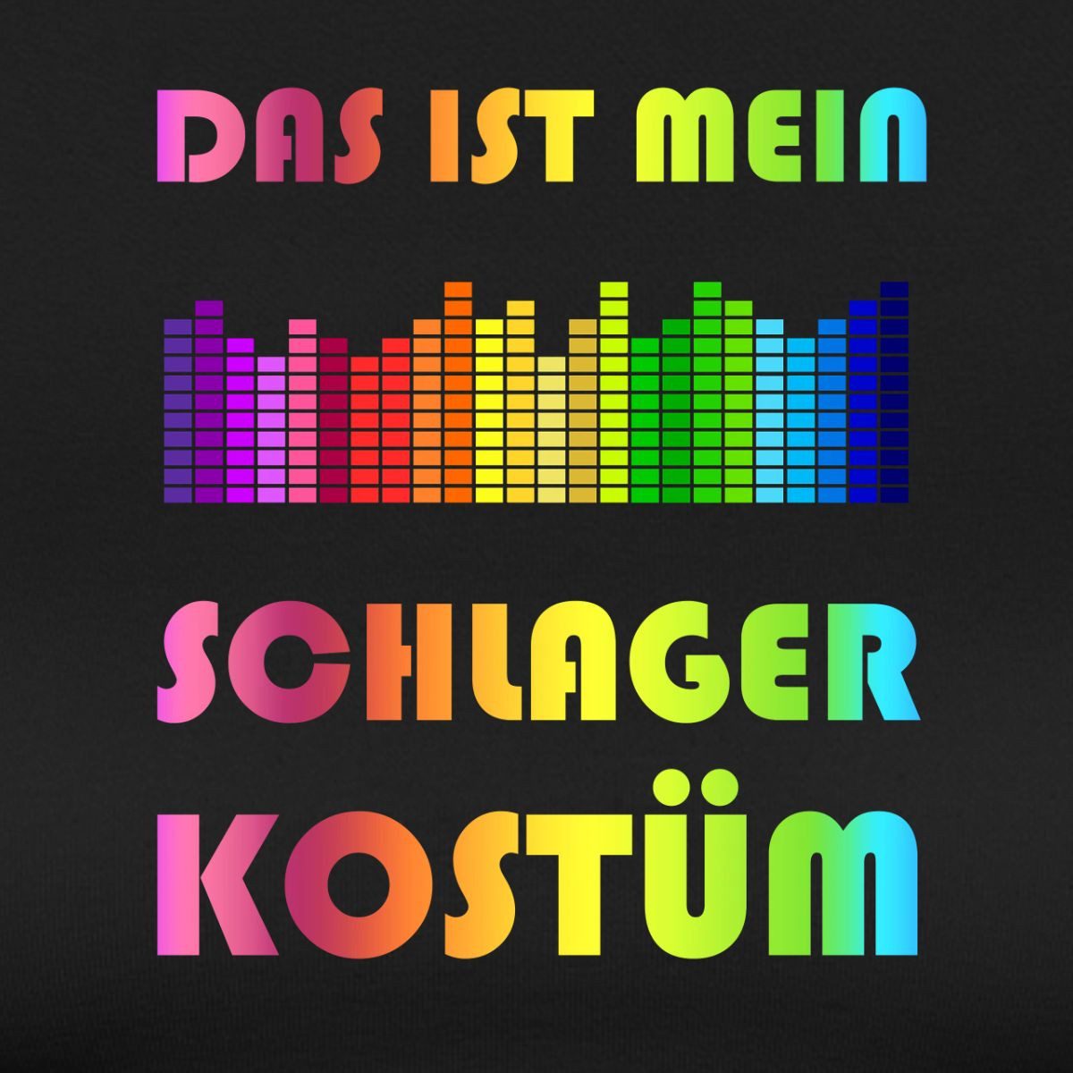 Spreadshirt T-Shirt Schlager Kostüm, Karneval Crop Top (1-tlg) – Bild 2 von 5