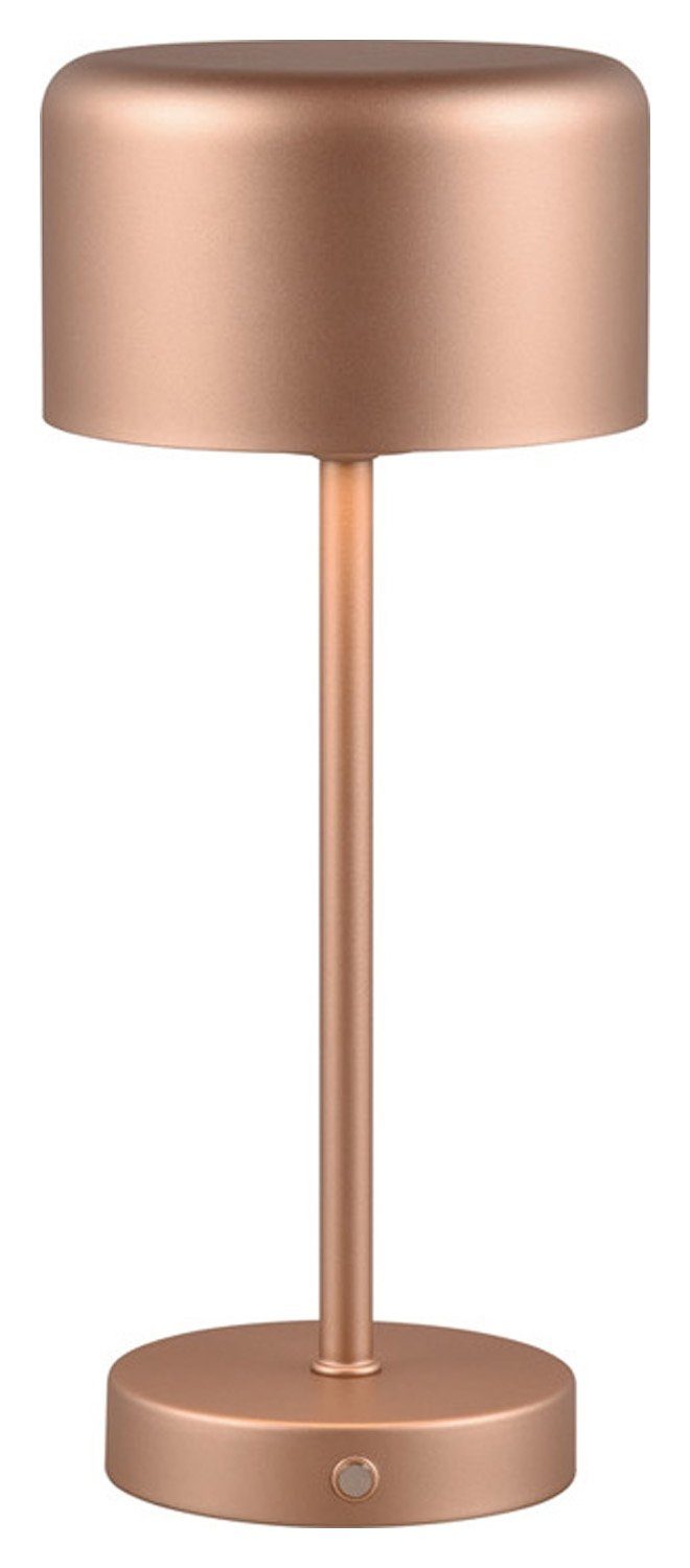 LED Tischleuchte JEFF, 1-flammig, H 30 cm, Braun, Kunststoff