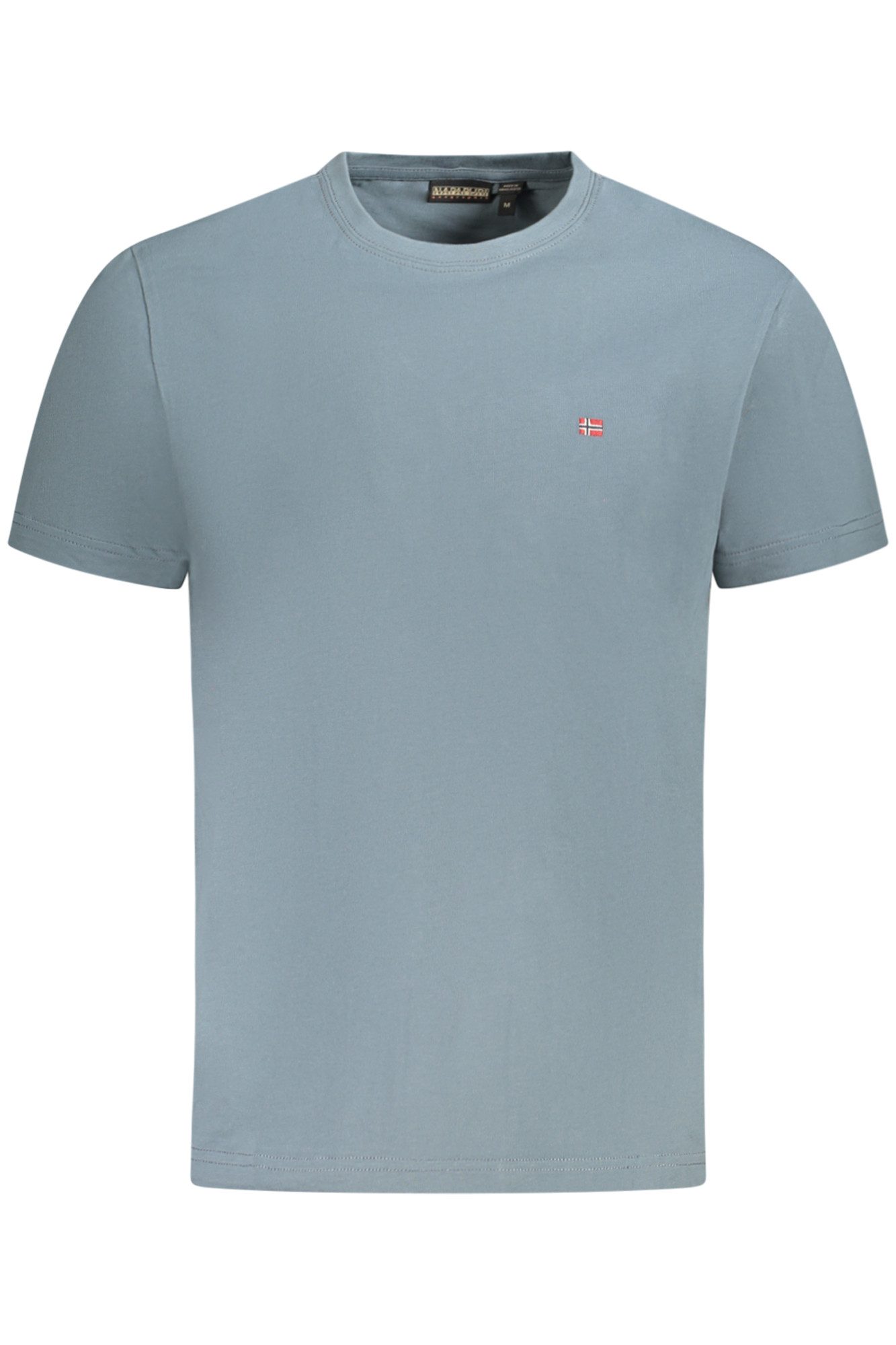 Napapijri T-Shirt Graues Herren Kurzarmhemd mit Stickerei und günstig online kaufen