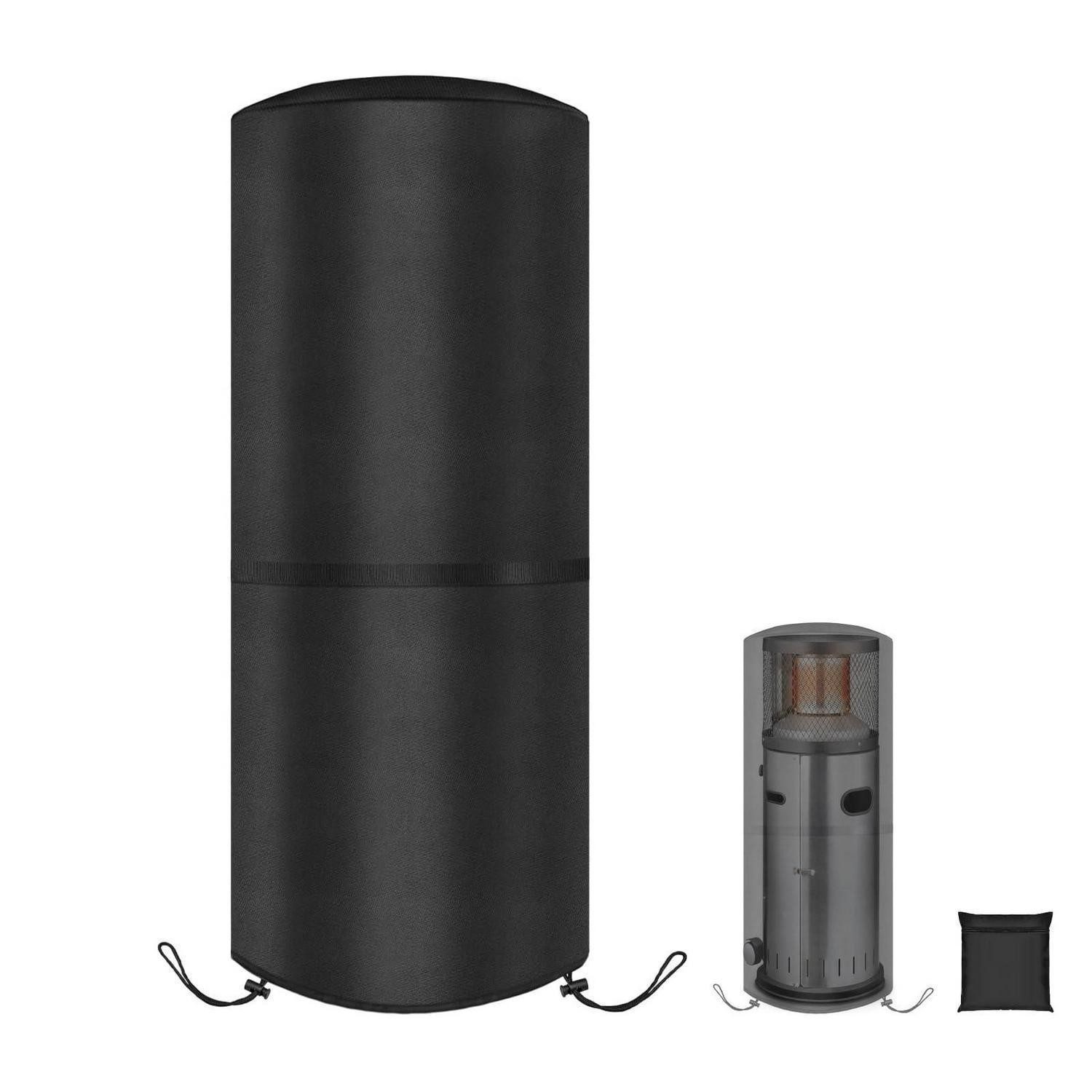 LuxusKollektion Heizstrahler-Schutzhülle Wetterschutzabdeckung Terrassenheizer 420D Oxford Schwarz 42x42x94cm
