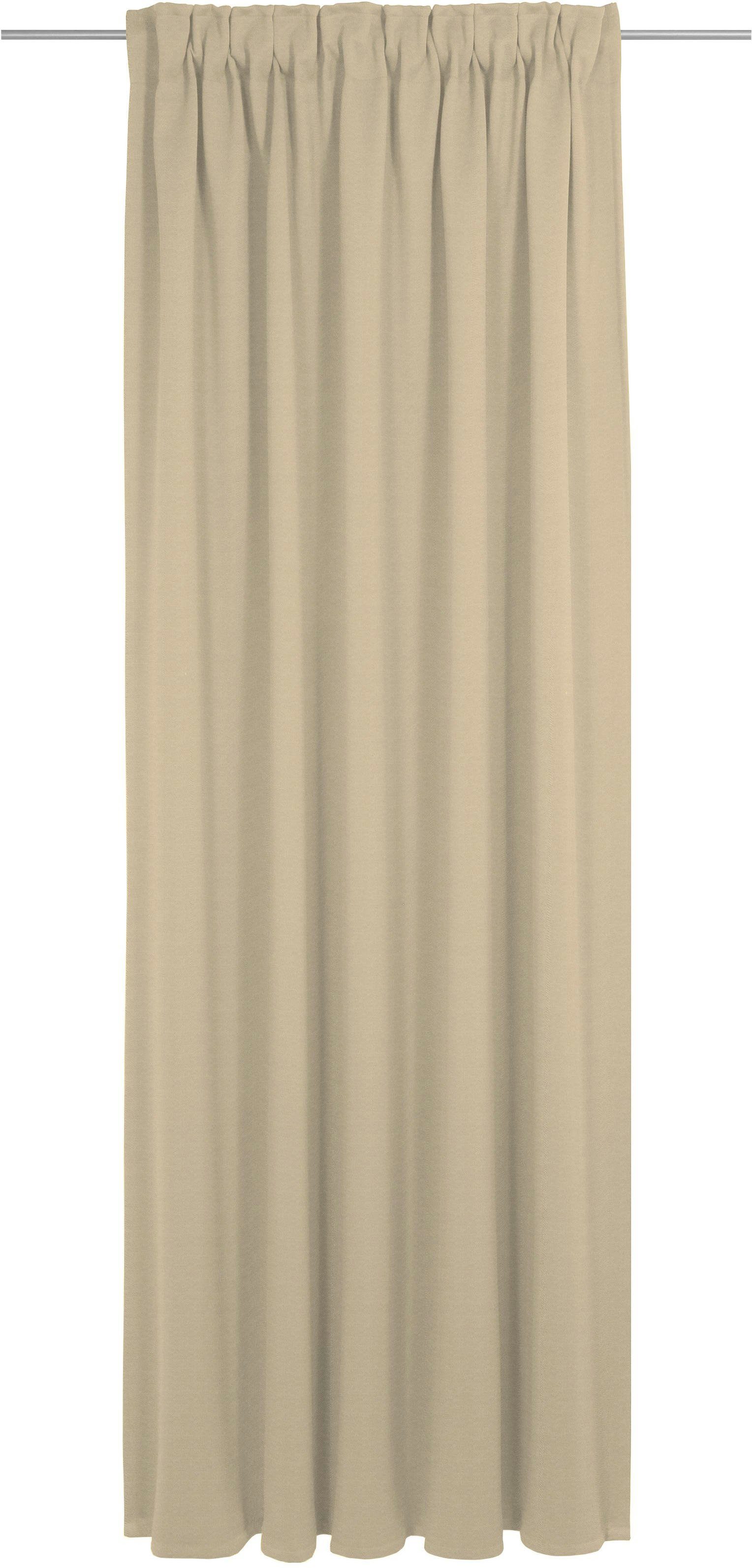 Vorhang Uni Collection, Adam, Multifunktionsband nachhaltig Jacquard, (1 Bio-Baumwolle blickdicht, aus St), beige