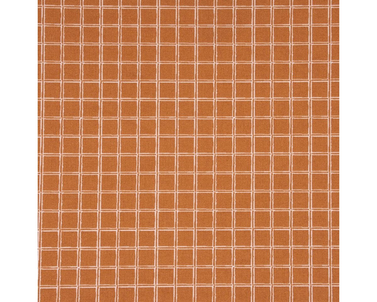 Thumbnail - SCHÖNER LEBEN. Stoff Baumwollstoff Webware Jules Gitter Karo ocker weiß 1,47m Breite, allergikergeeignet