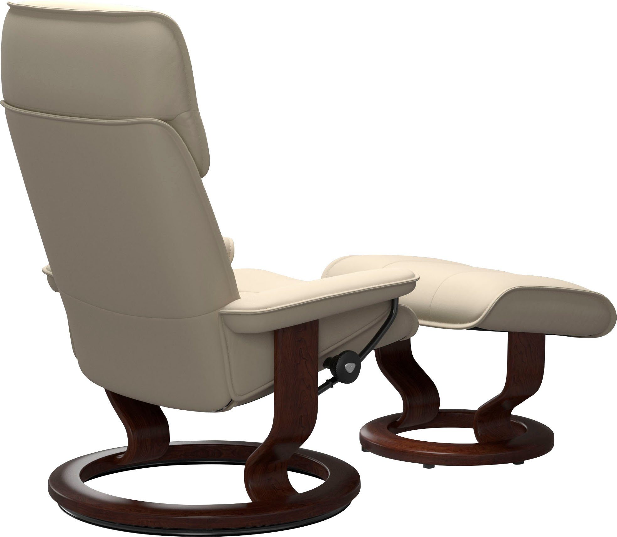 Stressless® Relaxsessel Admiral (Set, Relaxsessel inkl. Hocker), mit Classic Base, Größe M & L, Gestell Braun