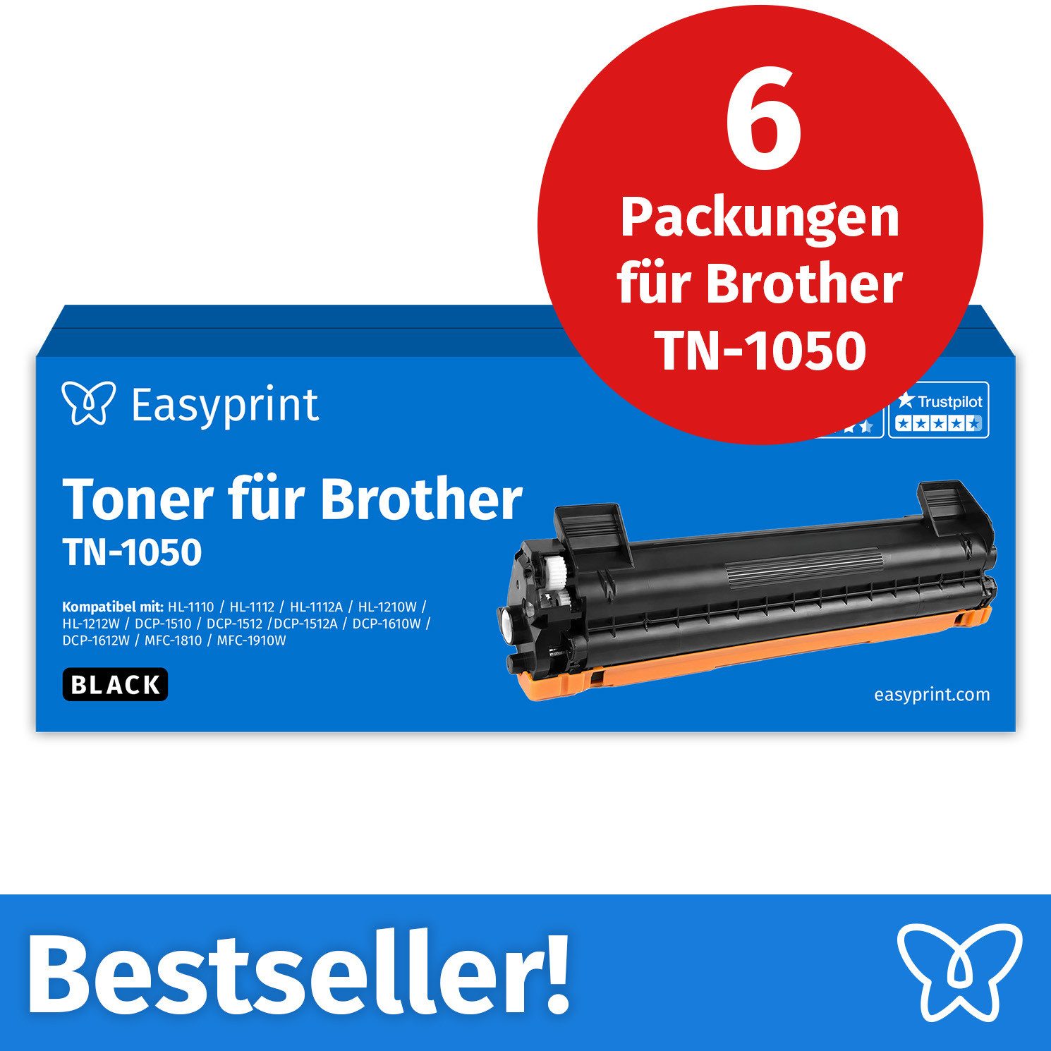 Easyprint Tonerpatrone, (Packung, 6-St)