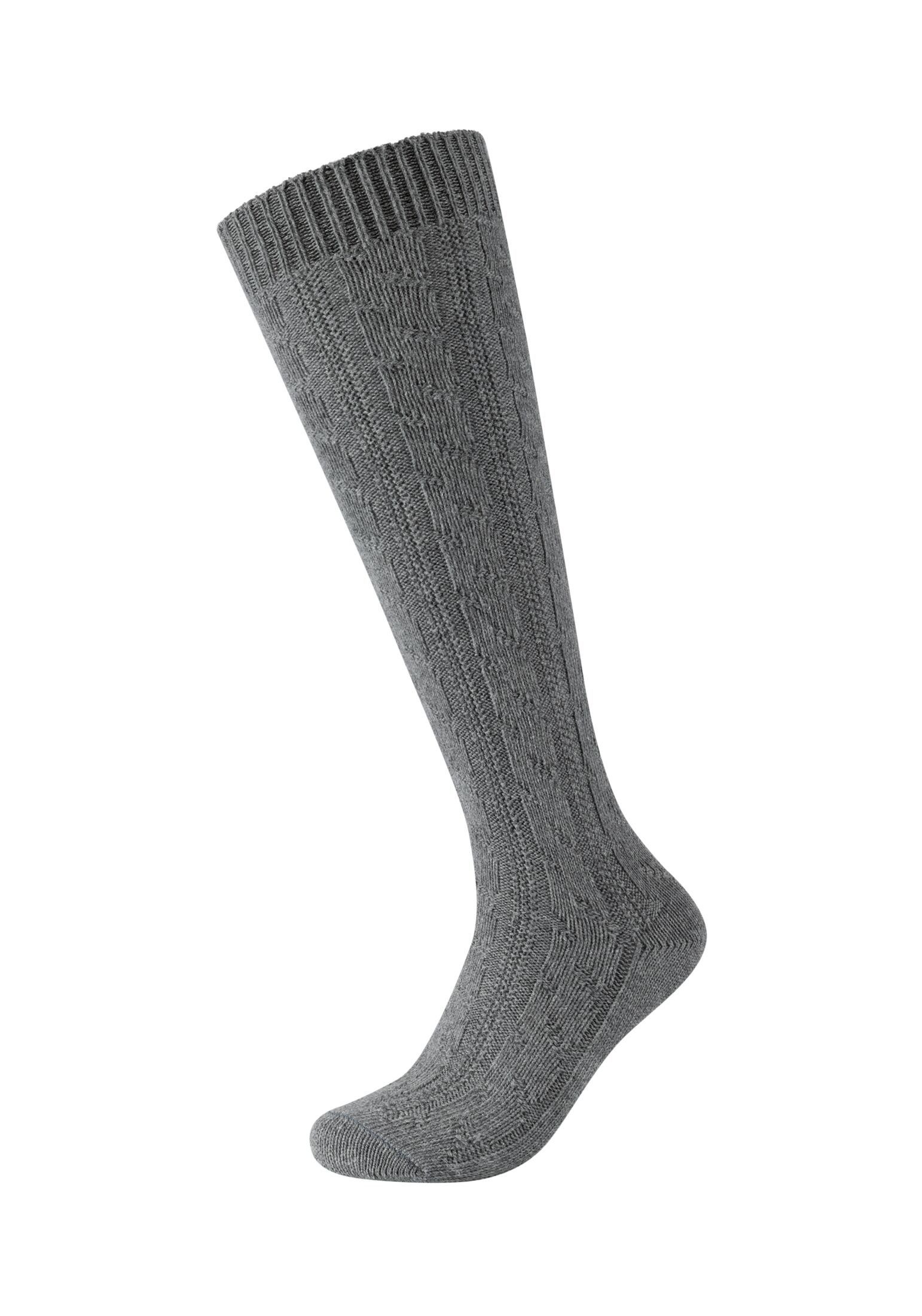 Camano Kniestrümpfe Trachtensocken 1er Pack dark grey melange