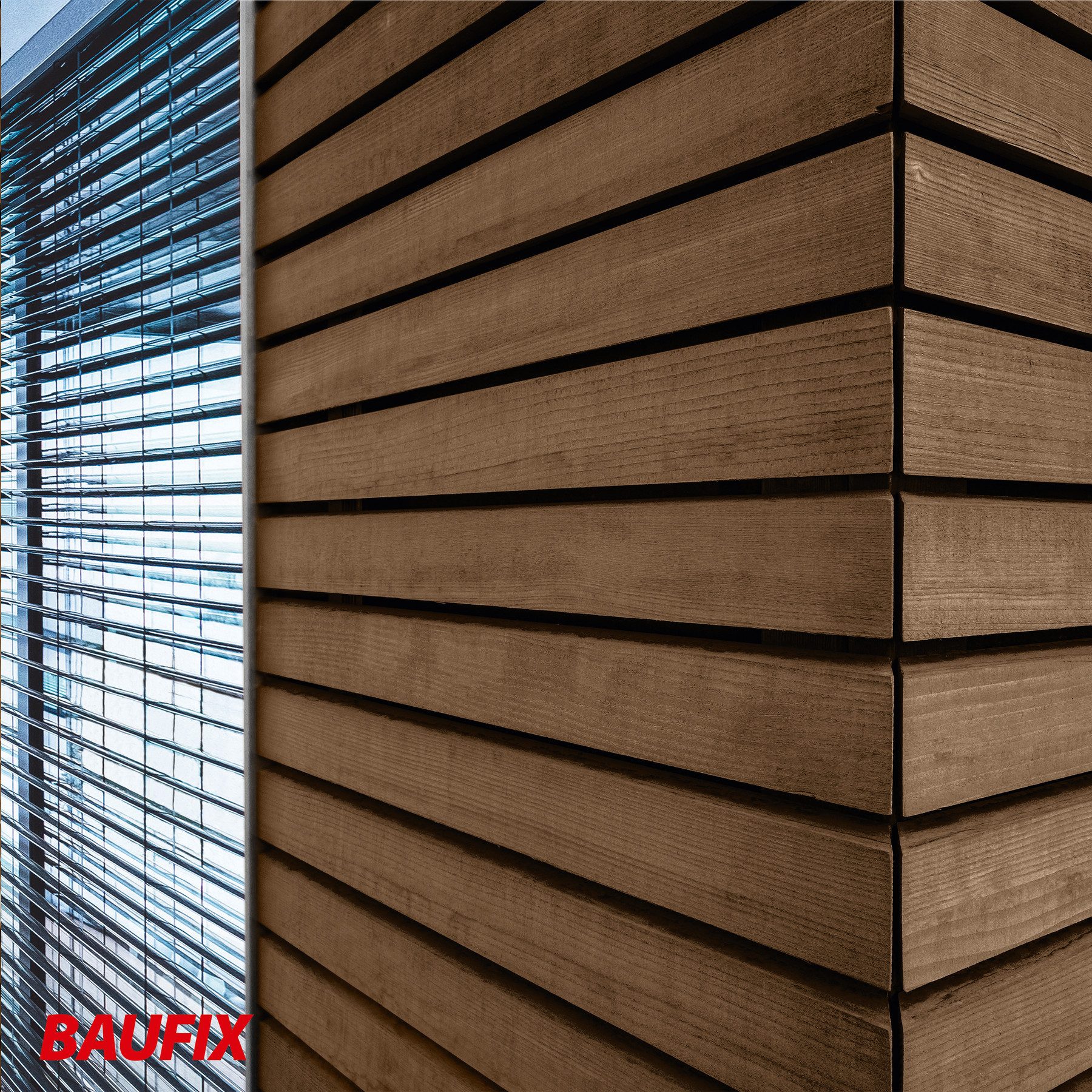 Baufix Holzschutzlasur PUR Langzeitlasur seidenmatt, 5 Liter für ca 50m², Holzlasur für innen & außen, Verkleidungen, Carports & Fachwerk
