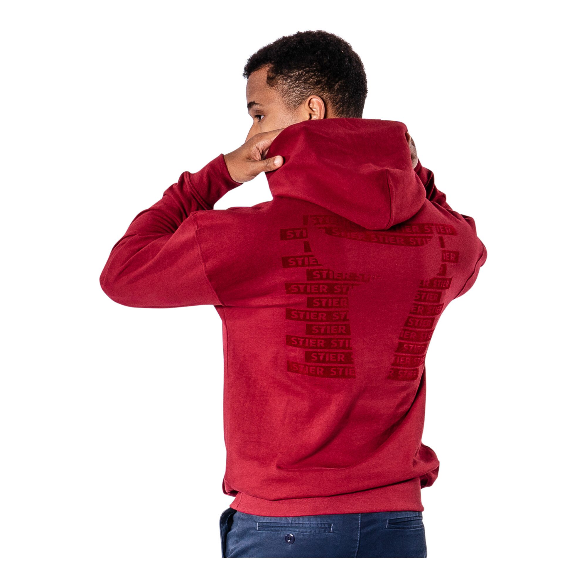 Stier T-Shirt STIER Hoodie XL Deep Red