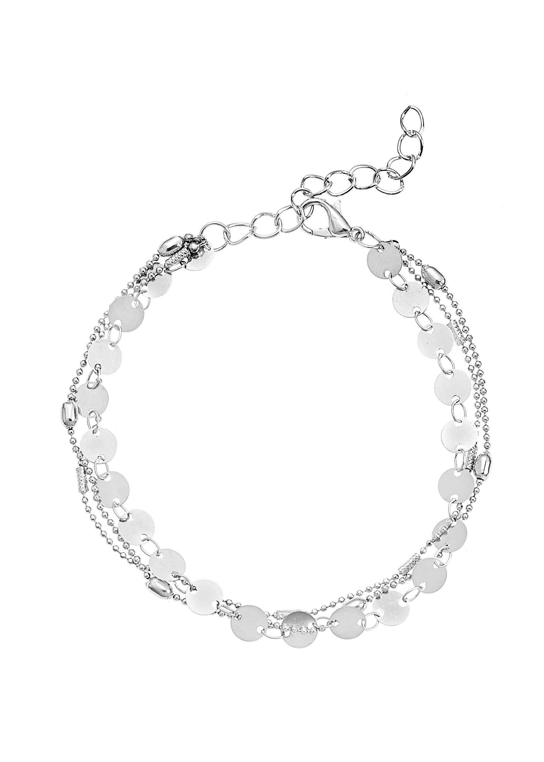 LASCANA Fußkette, mit kleinen Plättchen, Fußkettchen-Armband, Fußketten Set