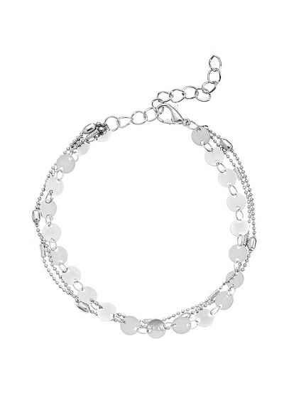 LASCANA Fußkette, mit kleinen Plättchen, Fußkettchen-Armband, Fußketten Set