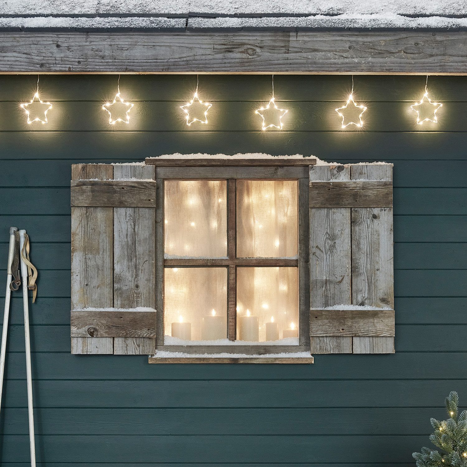 Lights4fun LED-Girlande 90er LED Sternen Girlande