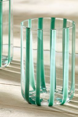 Next Tumbler-Glas Kannelierte gestreifte Trinkgläser im 4er-Set, Glas