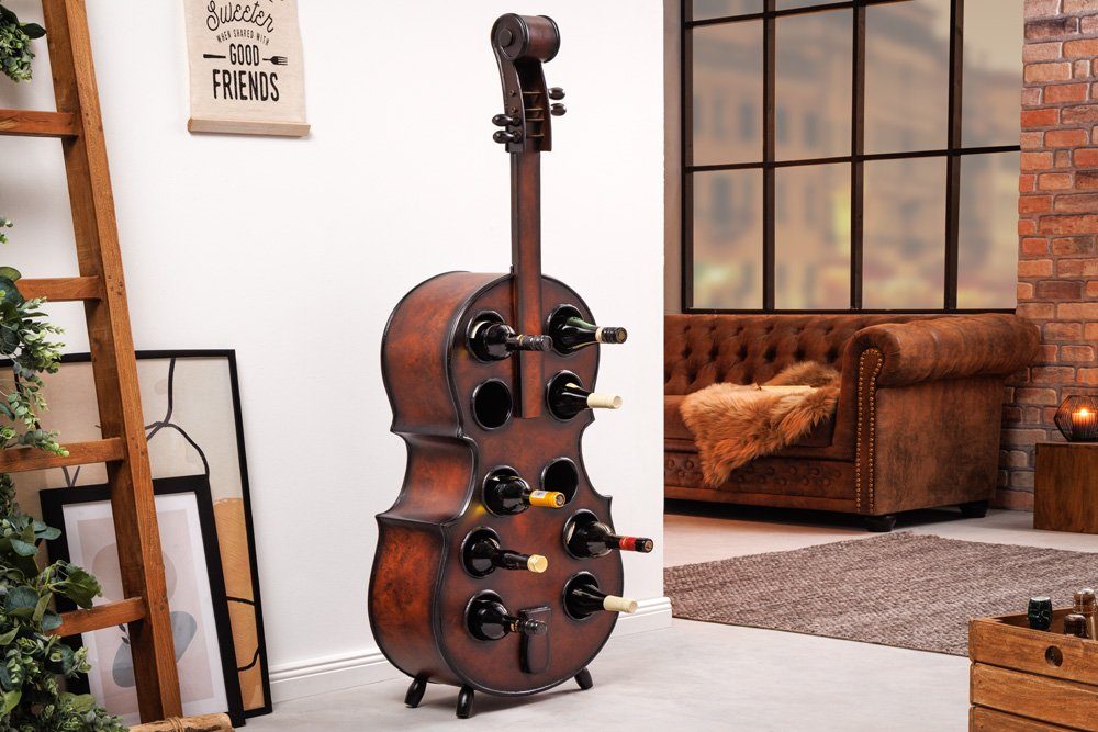 riess-ambiente Weinregal CELLO 133cm braun, Einzelartikel 1-tlg., Wohnzimme günstig online kaufen