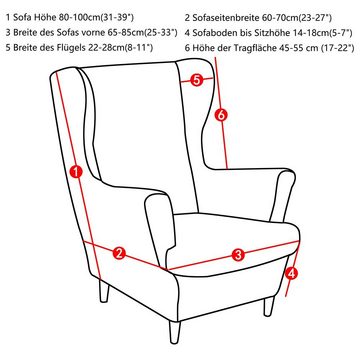 Stuhlhusse Überzug, Sessel-Überwürfe Ohrensessel Verdicken Schonbezüge Bezug, Juoungle, Bietet er eine weiche und elastische Oberfläche.