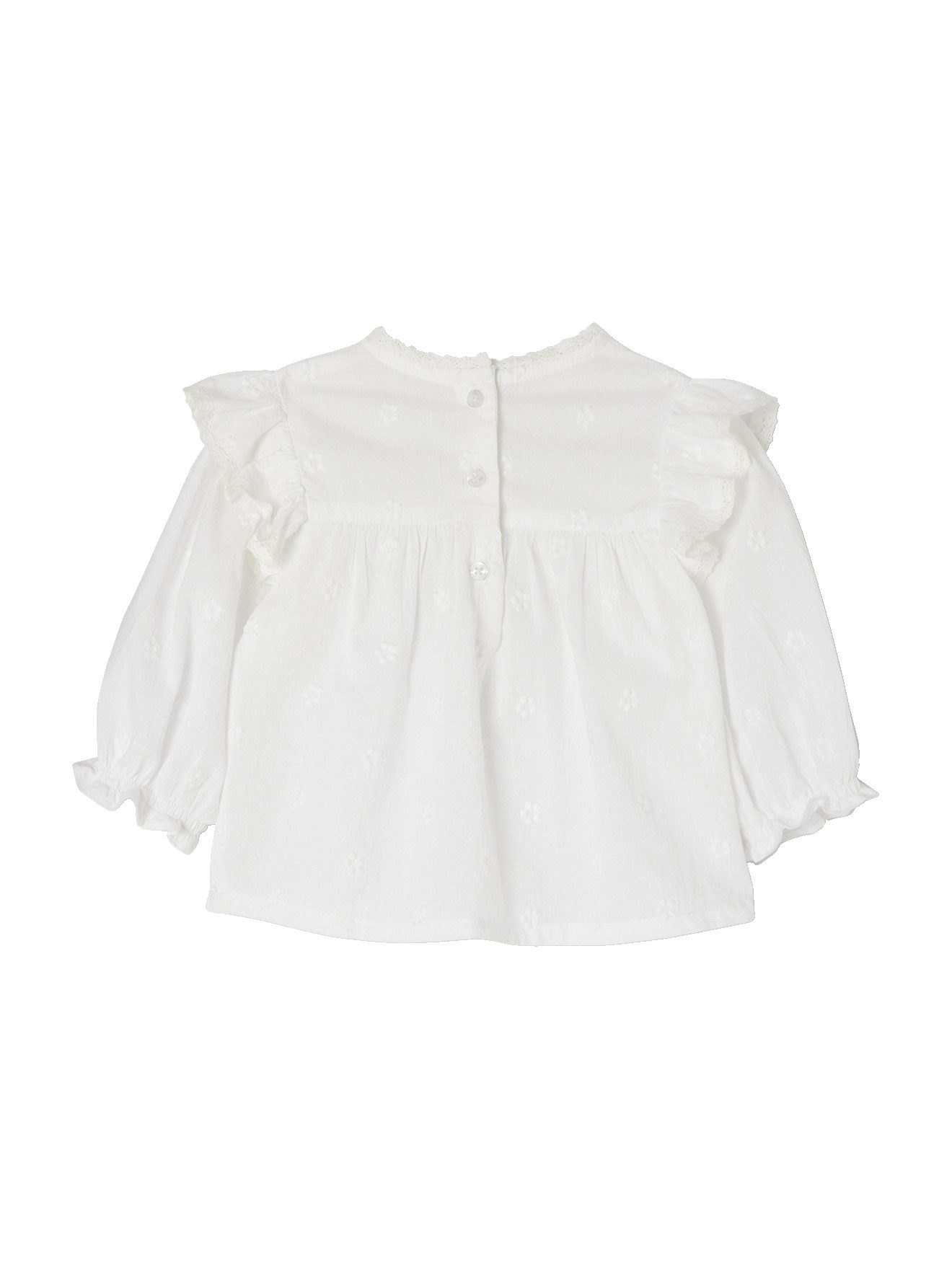 vertbaudet Langarmshirt Mädchen Baby Bluse mit langen Ärmeln