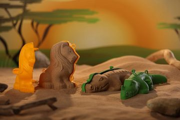 Luna24 simply great ideas... Sandform-Set 3D-Sandfiguren, 4er-Set Katze, Pony, Löwe, Krokodil - MADE IN GERMANY!, (4-tlg), kreatives Sand- und Strandspielzeug!