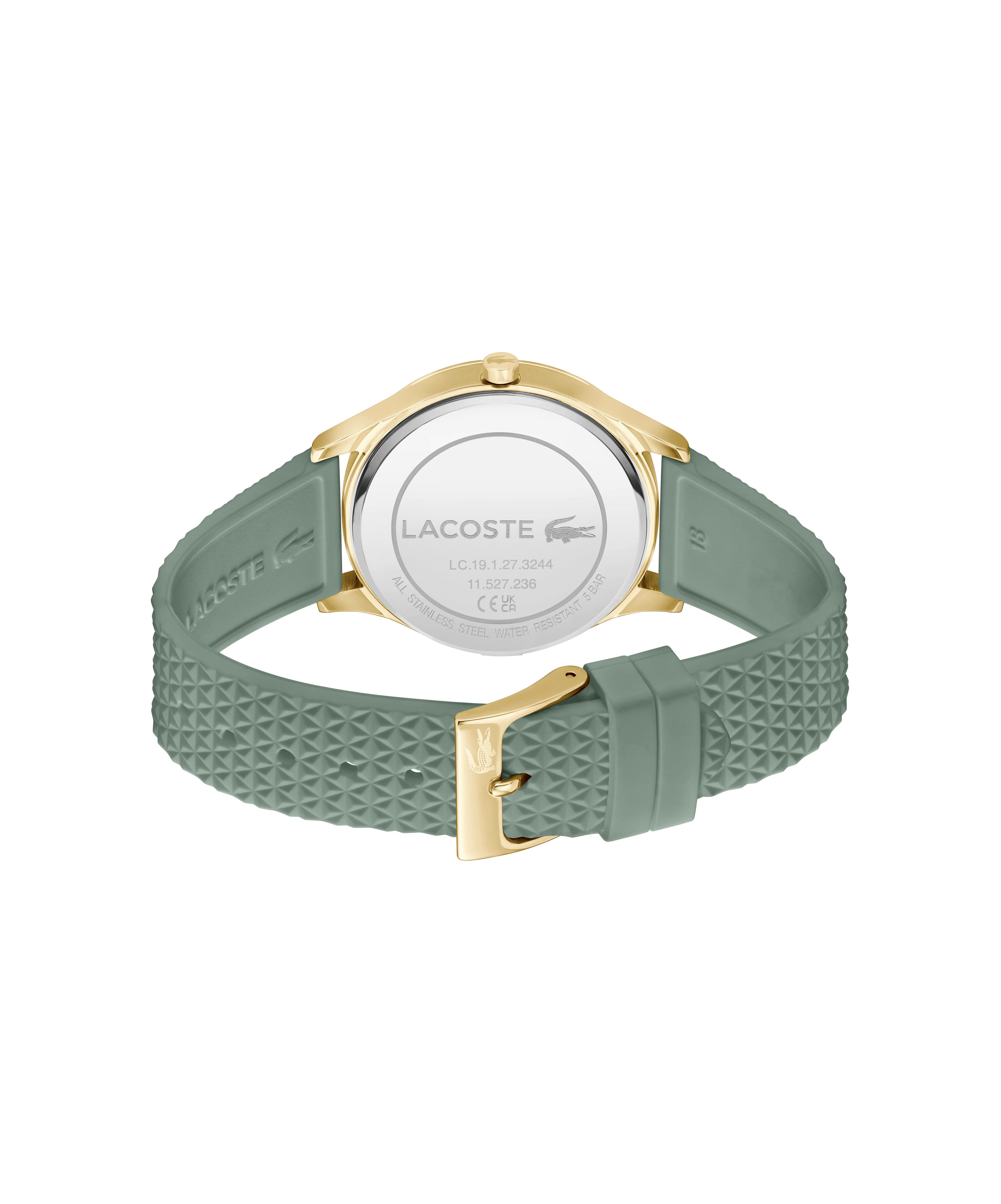 Lacoste Quarzuhr CROCODELLE 2001491, Armbanduhr, Damenuhr, Silikonarmband, analog
