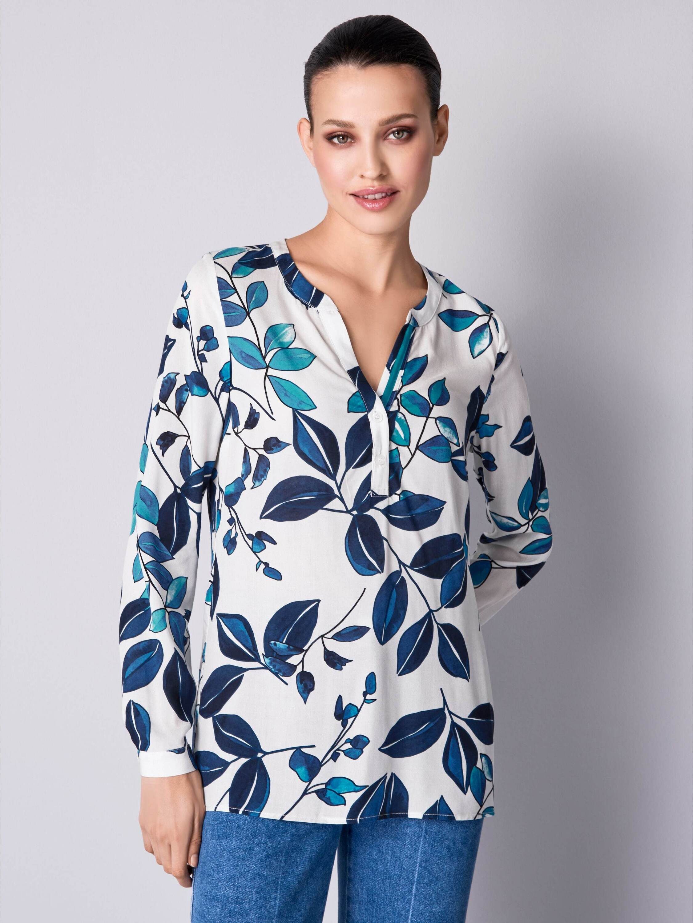 Alba Moda Shirtbluse Bluse mit floralem Dessin