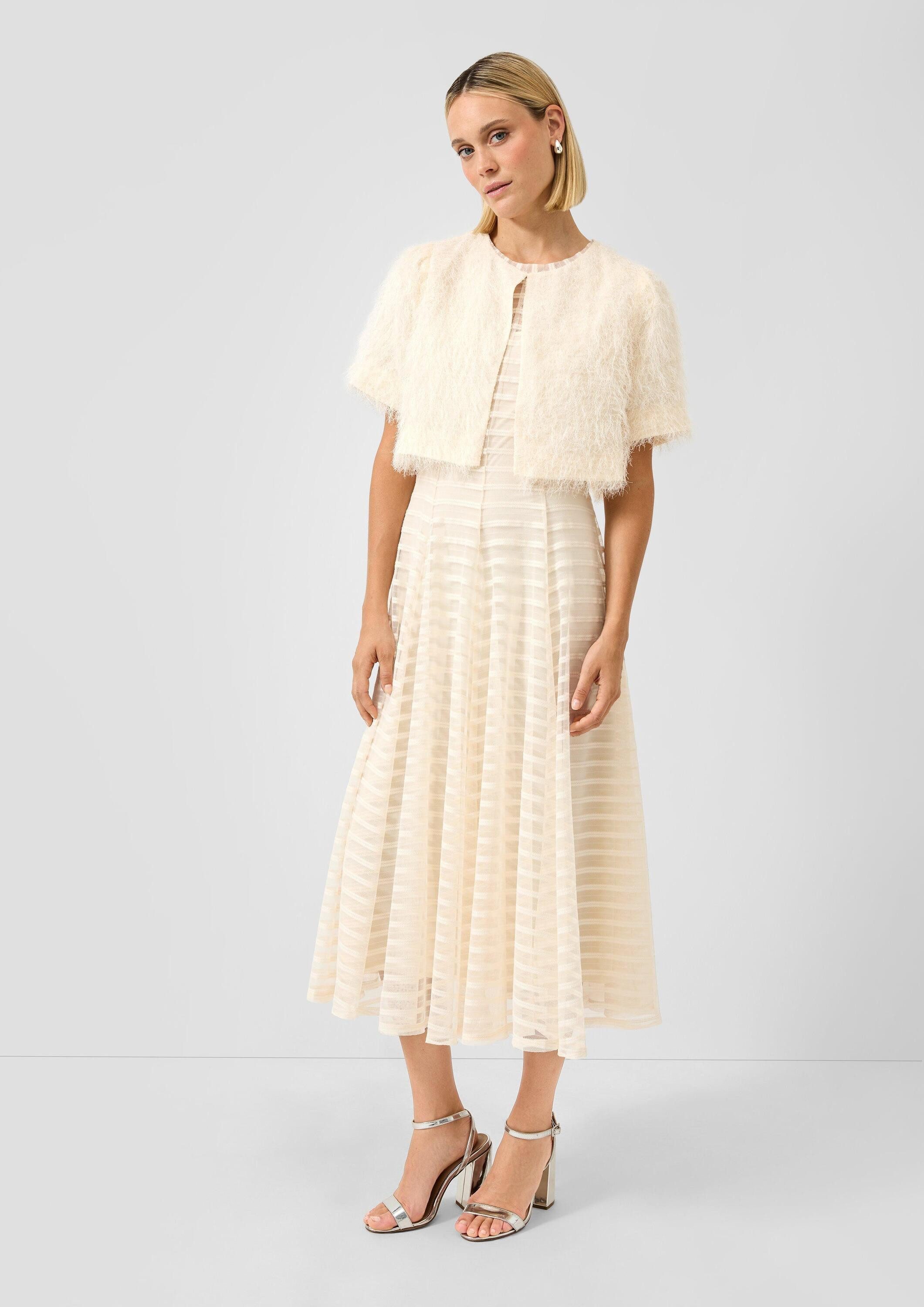 s.Oliver Midikleid Kleid Maxikleid aus Mesh mit Reißverschluss und Unterkleid