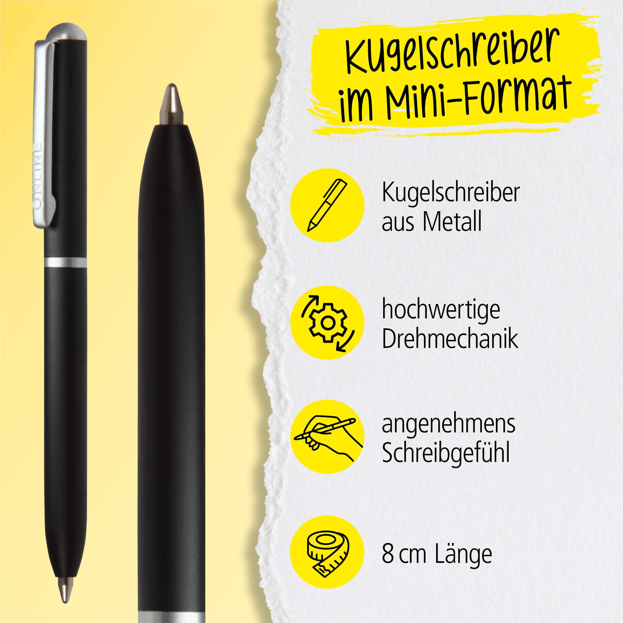 Online Pen Kugelschreiber Mini Portemonnaie Drehkugelschreiber, inkl. Standard D1-Qualitätsmine, blauschreibend