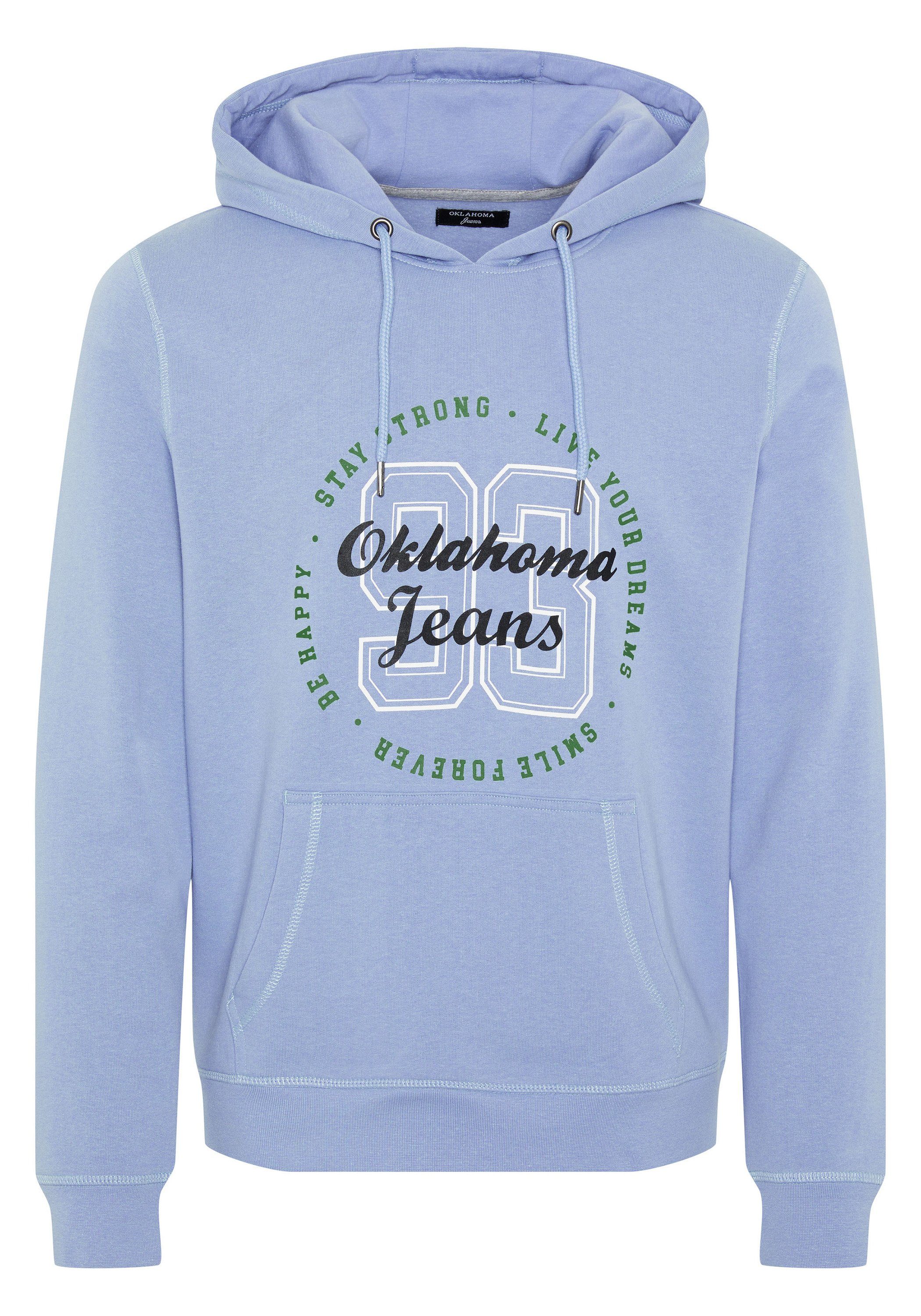 Oklahoma Jeans Kapuzensweatshirt in 17-3919 Impression Purple lässiger Passform