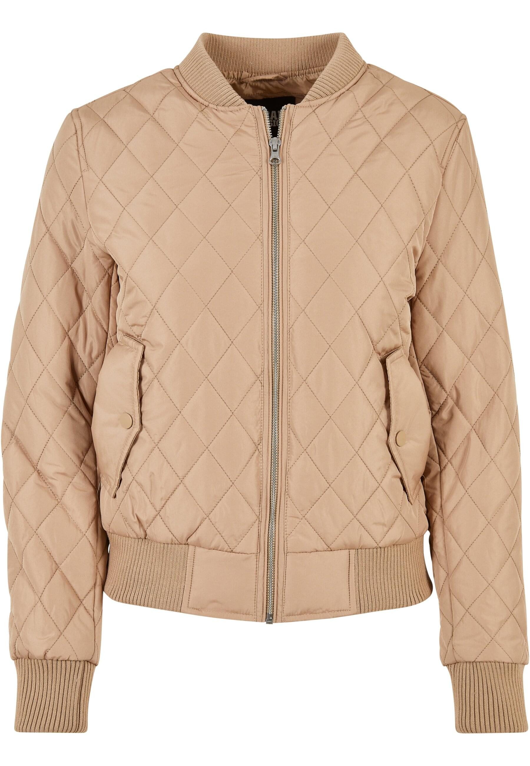 URBAN CLASSICS Allwetterjacke Urban Classics Damen Ladies Diamond Quilt Nylon Jacket (1-St)