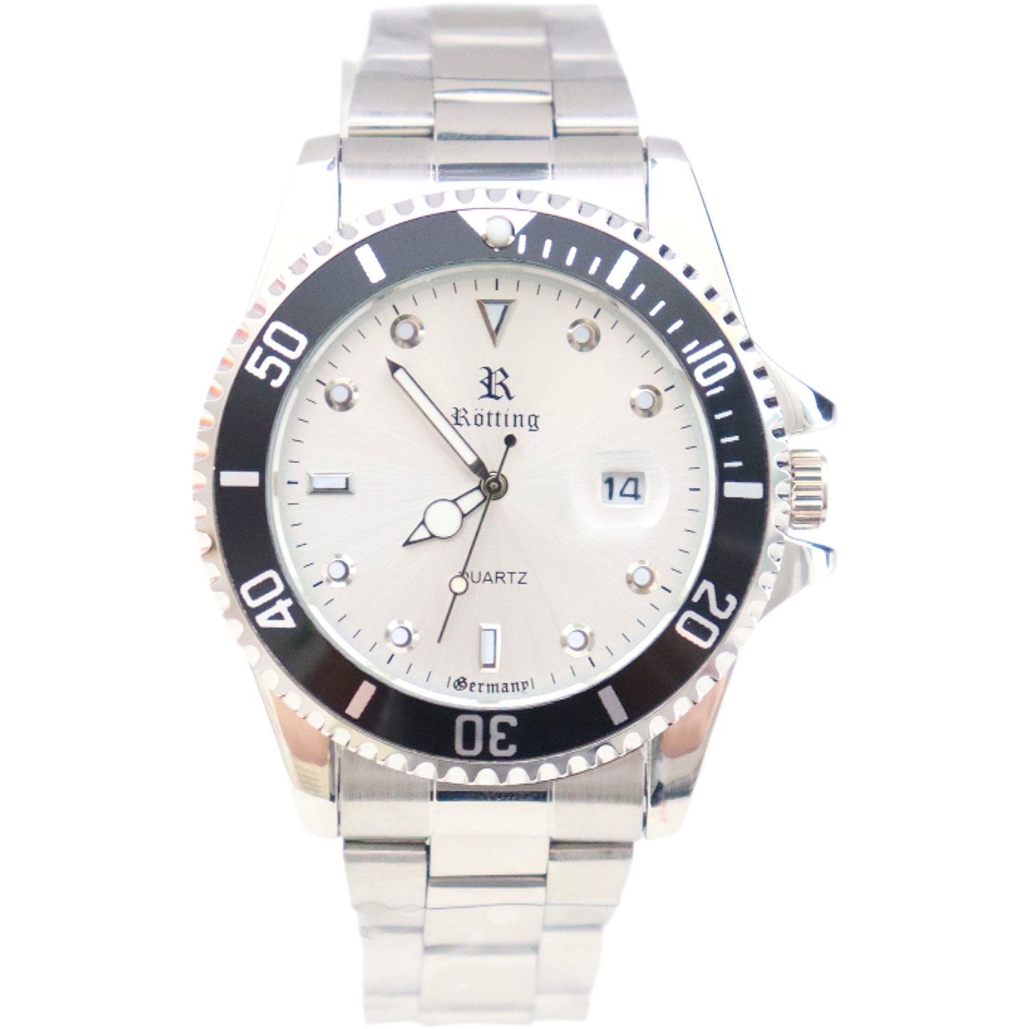 Rötting Design Quarzuhr Herrenuhr schwarze Lünette günstig online kaufen