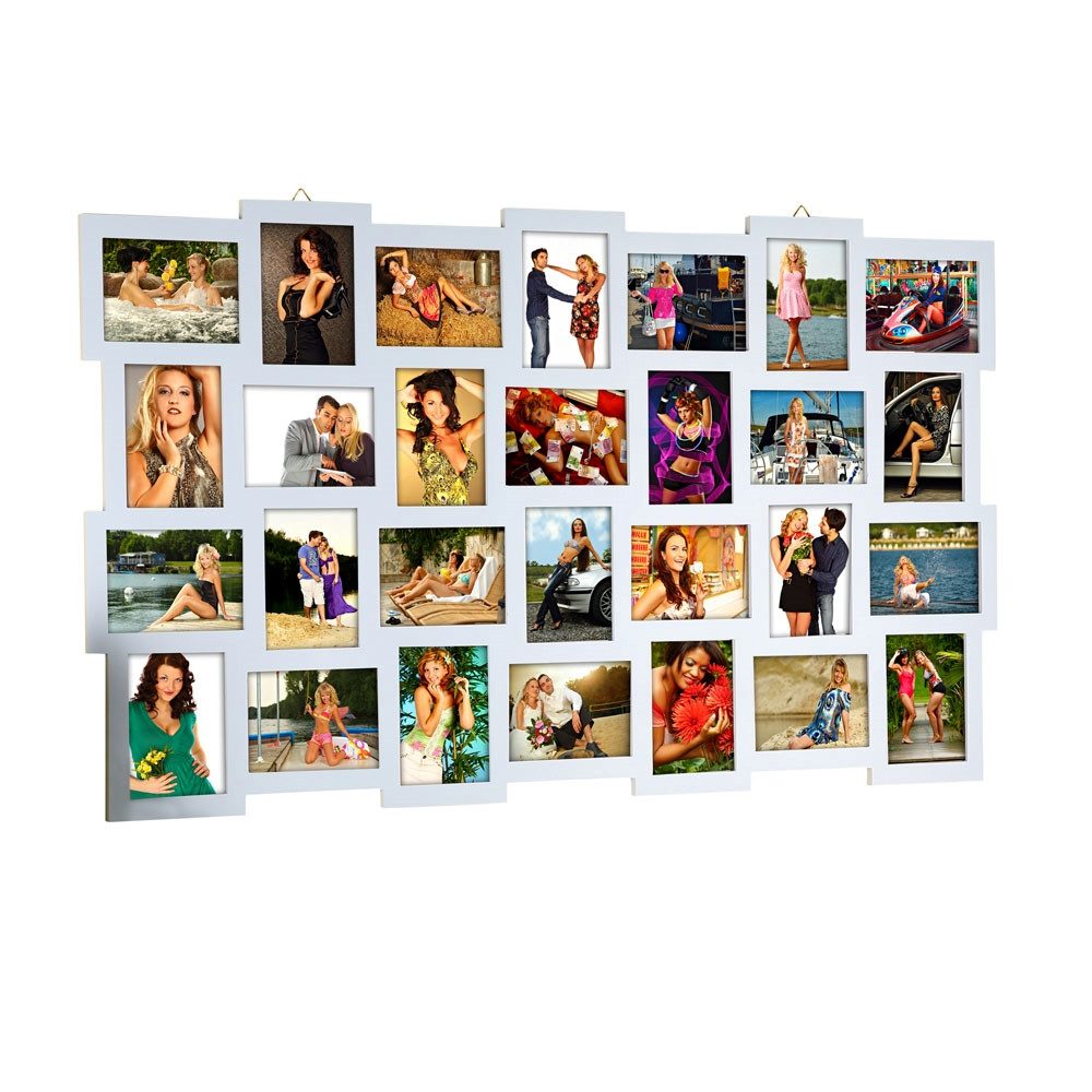 Mucola Bilderrahmen Collage 28 Fotos Bilderrahmen Fotorahmen Bildergalerie Rahmen Holz Collage, für 28 Bilder (Stück, 1 St), Rahmen, Jedes Foto ist leicht einzeln entnehmbar. Reduzierter Preis € 49,90. Unverbindliche Preisempfehlung € 64,90, (€ 49,90 pro 1 Stk)