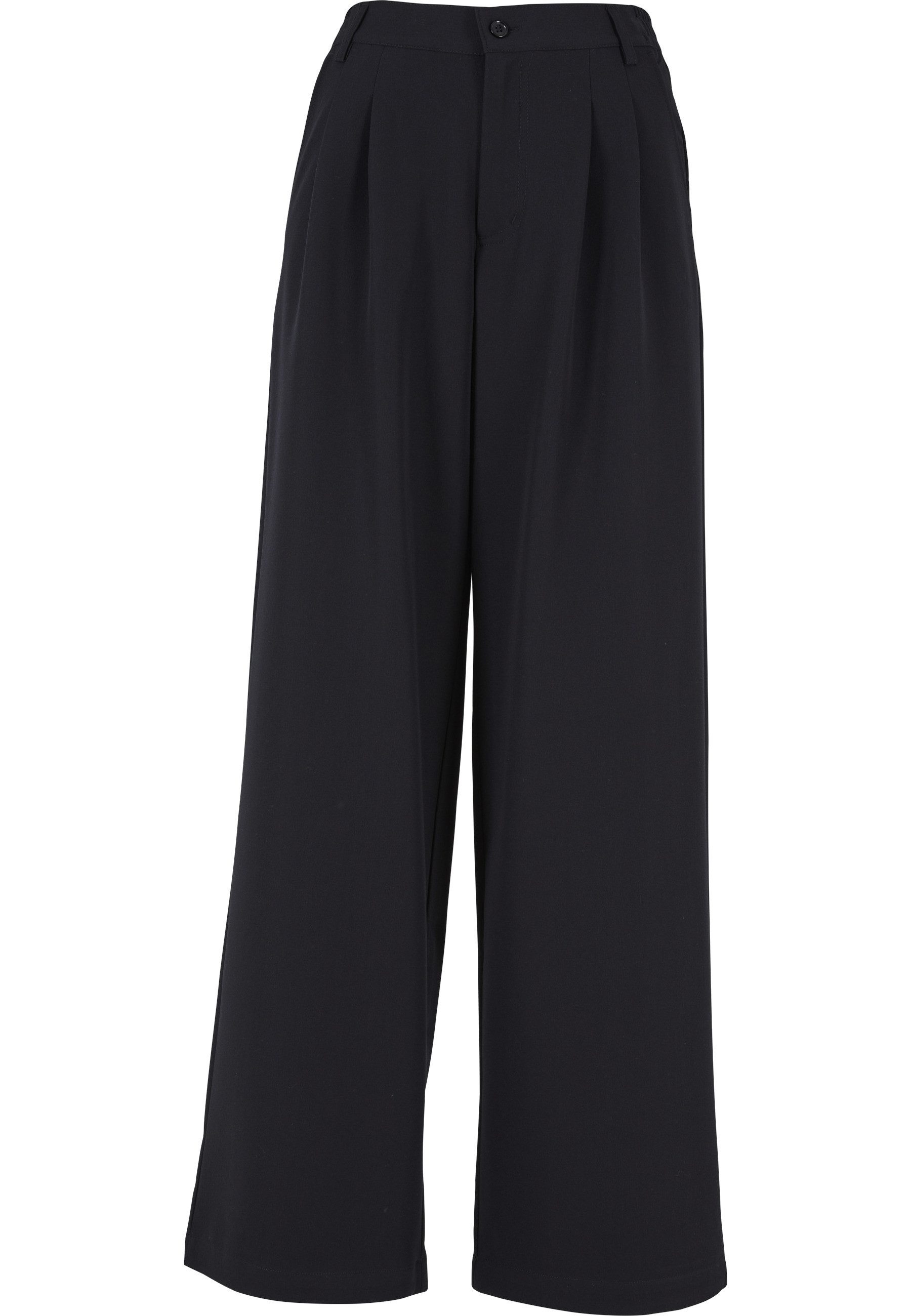 Stoffhose Urban Classics Damen Ladies Ultra Wide Pleat-Front Pants
