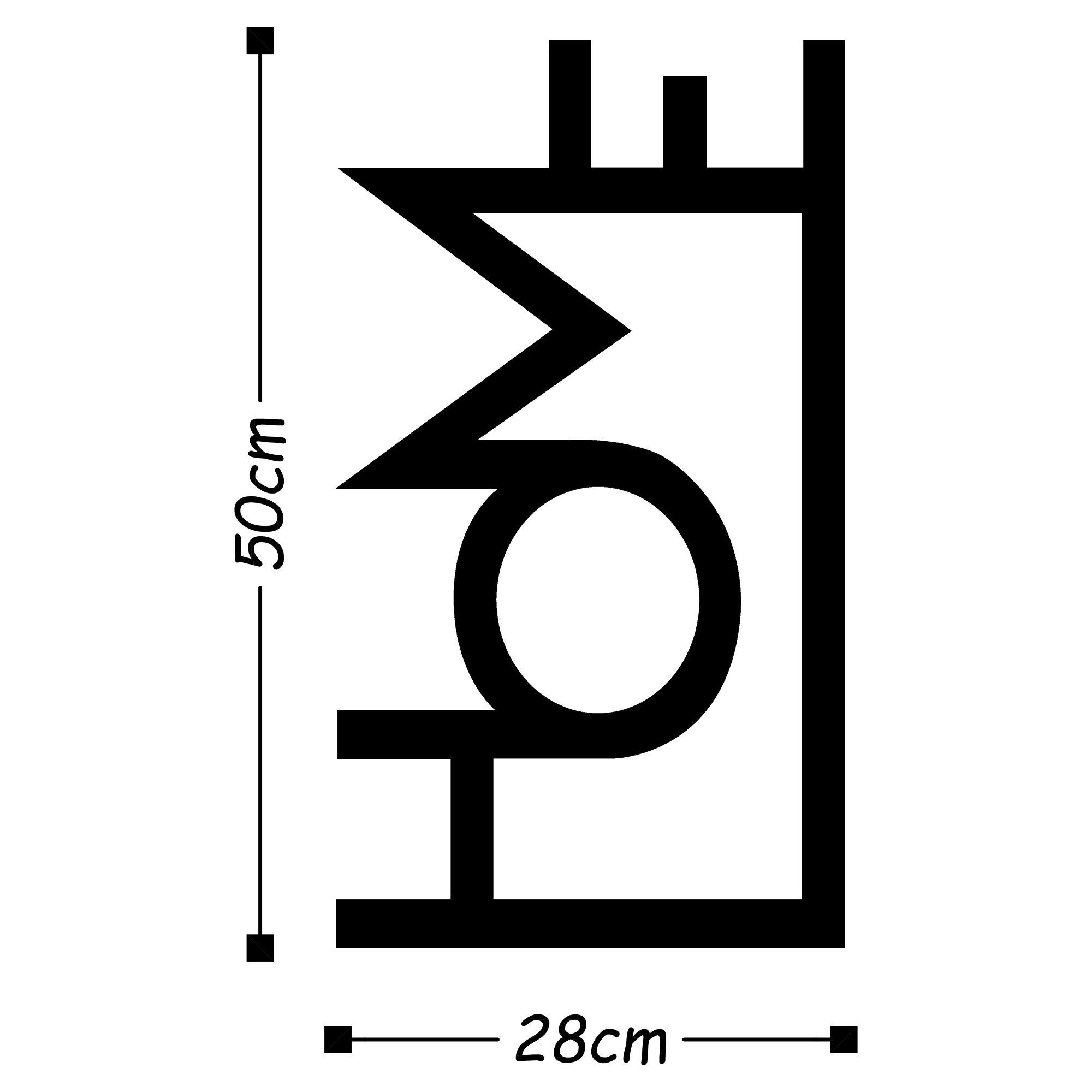 100% 50 28 Wanddekoobjekt cm, Metall Wallity Schwarz, TNL1404, x