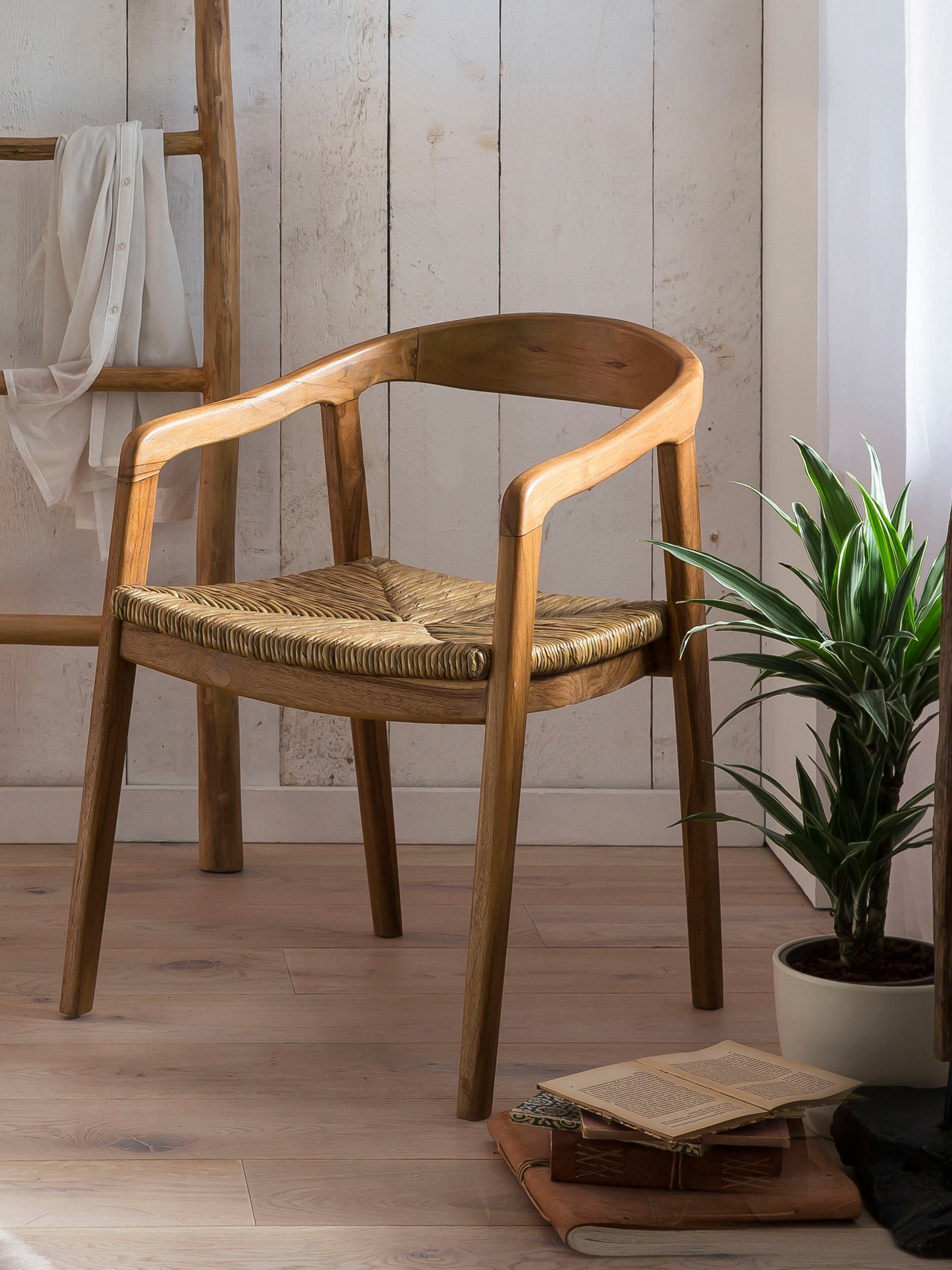 SIT Esszimmerstuhl, mit Rattan Sitzfläche, Armlehnstuhl in geschwungener  Form online kaufen | OTTO