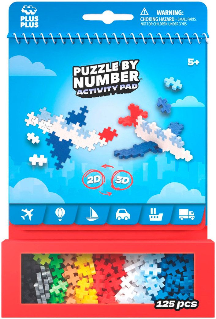 PLUS-PLUS Kreativset Bausteine Puzzle by Number Transport günstig online kaufen
