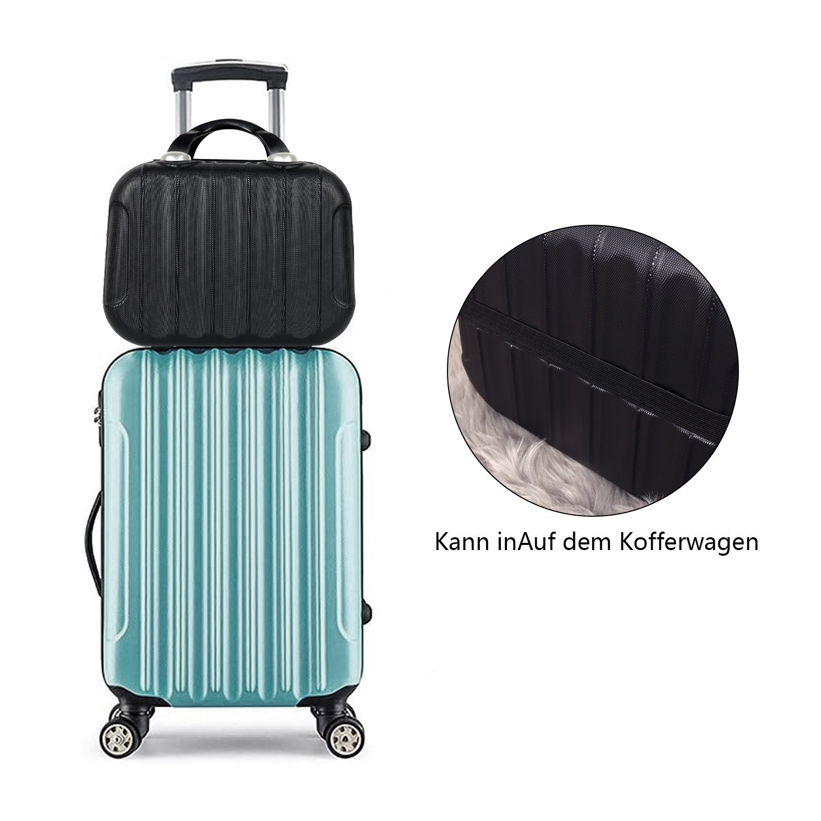 CALIYO Kosmetikkoffer Tragbare Make-up Organizer Box Kosmetikkoffer Make-up Koffer, für Kosmetiktasche für Reise Kulturbeutel auf Trolley befestigbar
