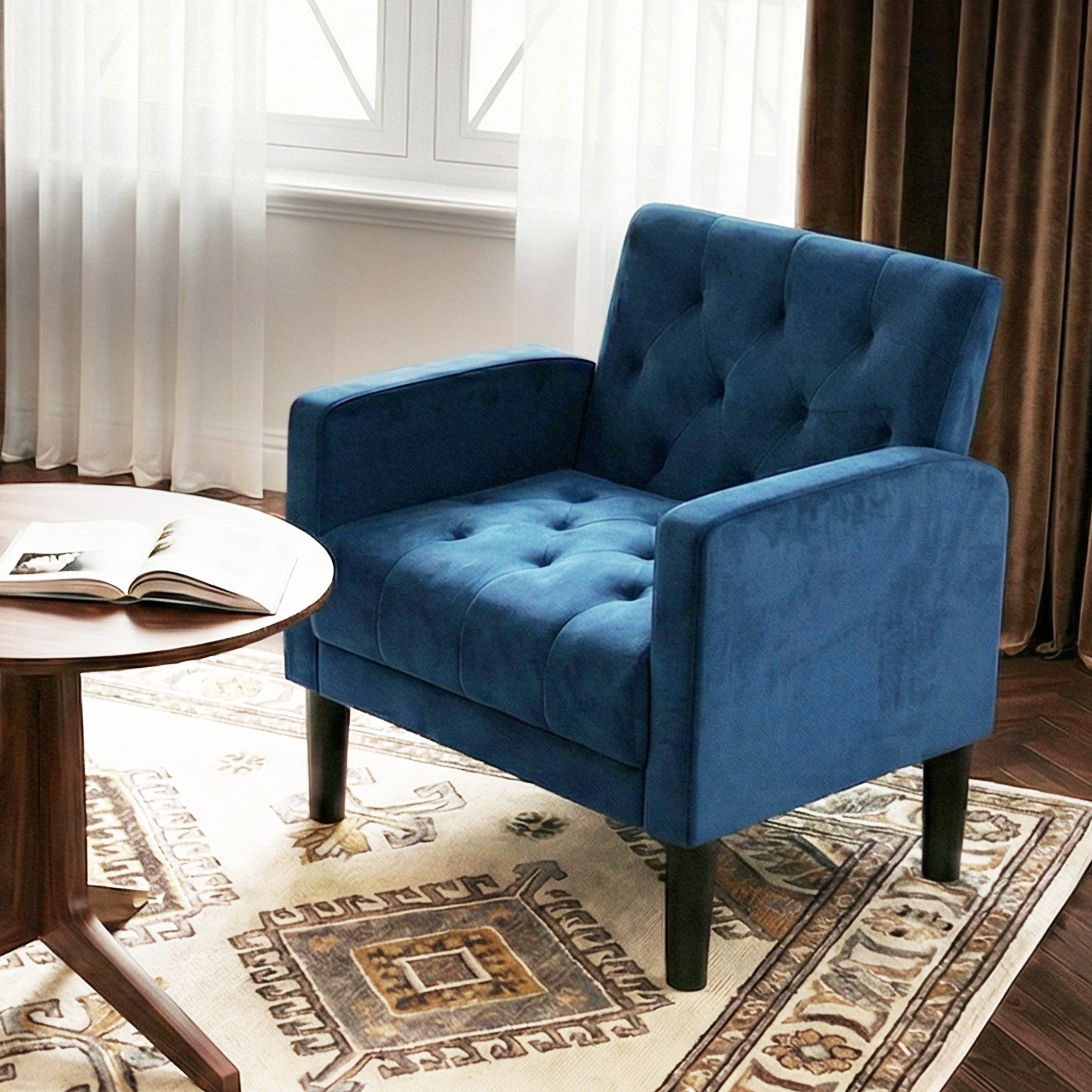 GRAVFORCE Ohrensessel Polstersessel Modern Loungesessel Wohnzimmer (2-St), Stoff bis 136 kg