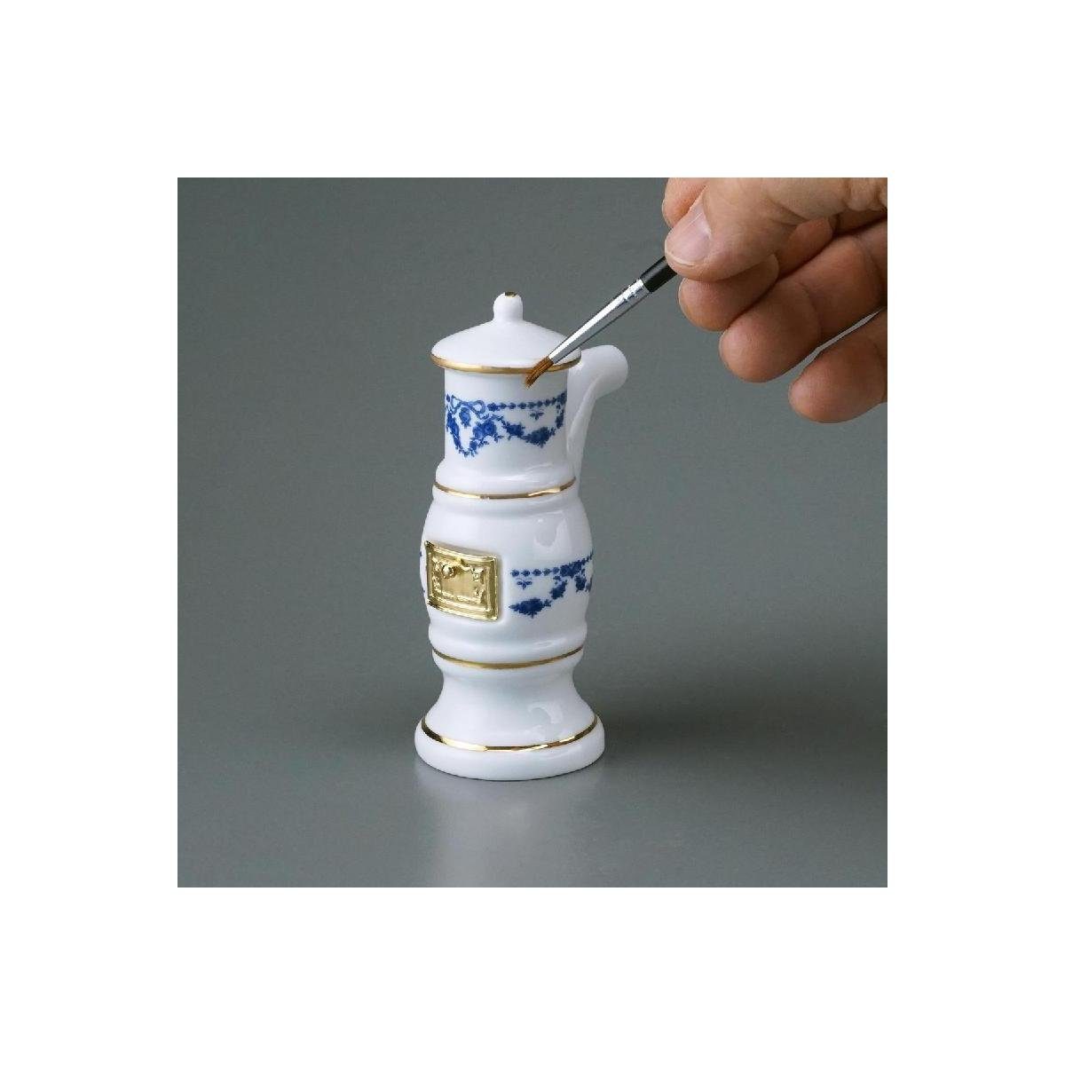 Miniatur Reutter Porzellan Dekofigur 001.763/1 blaue Schleife, Badezimmerofen im... -