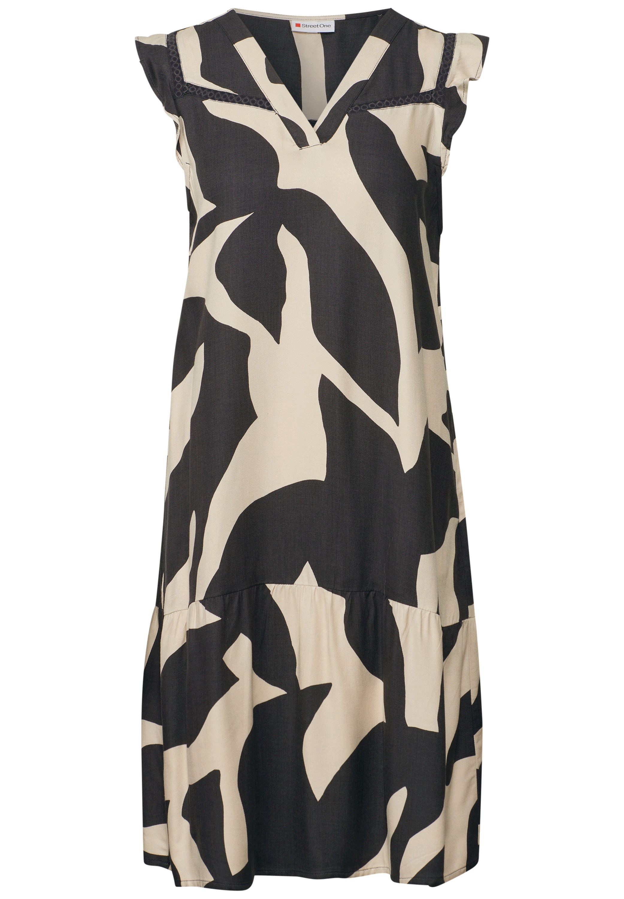 STREET ONE Blusenkleid Gemustertes Tunika-Kleid (1-tlg) günstig online kaufen