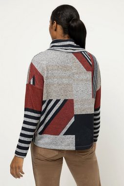 Gina Laura Sweatshirt Sweatshirt oversized Grafik Print Rollkragen