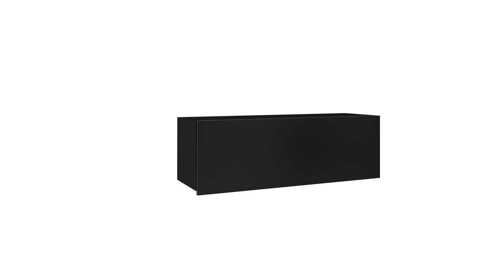 3x und inklusive Glastüren, TV-Schränke), (hängend V, Vitrine und ohne Wohnwand Regal oder stehend 2x LED mit mit Schwarz Beautysofa montierbar, mit Calabrini