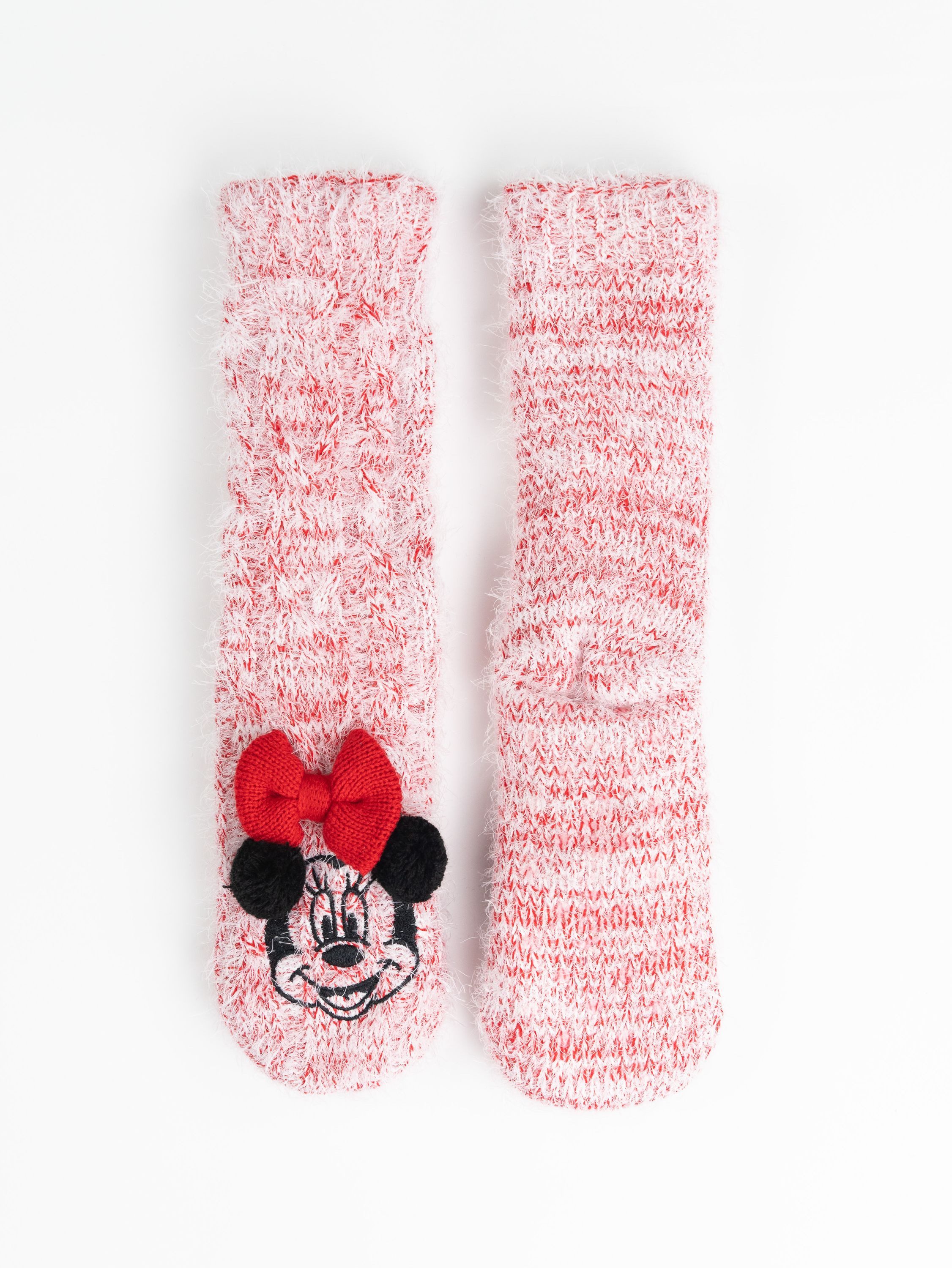 United Labels® Haussocken Disney Minnie Mouse Hüttensocken Haussocken Sherpa Kuschelsocken