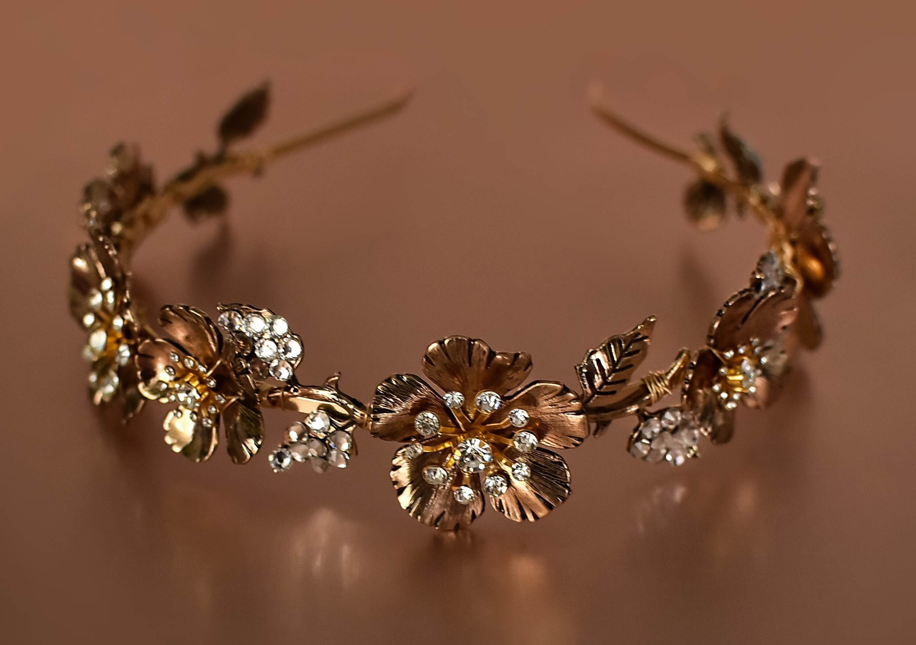 Diadem 1-teilig), Braut (1 1-tlg., Haarreif Stück, handgefertigt Brautkrone Hochzeit Hochzeitsschmuck Schmuck