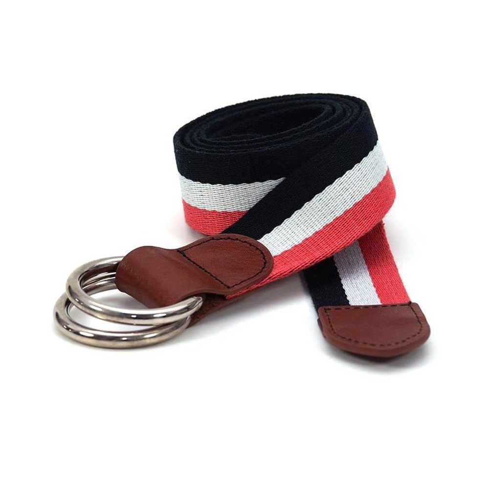 Chiccheria Brand Stoffgürtel Canvas Belt Schwarz, Weiss, Rot