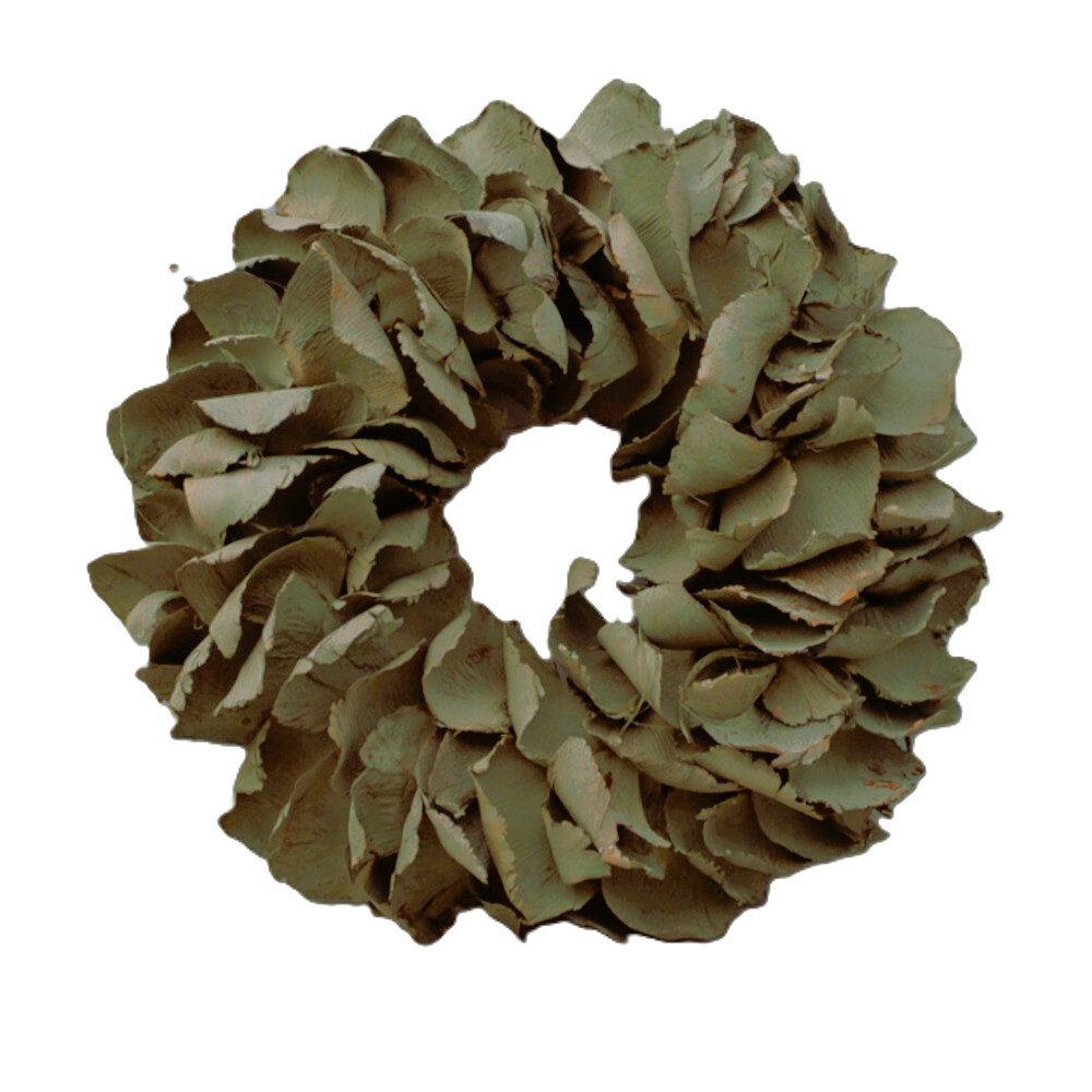 Couronne Dekokranz Kranz Deko Hängekranz Grün Klein 25 cm, Naturmaterialien in Handarbeit gefertigt