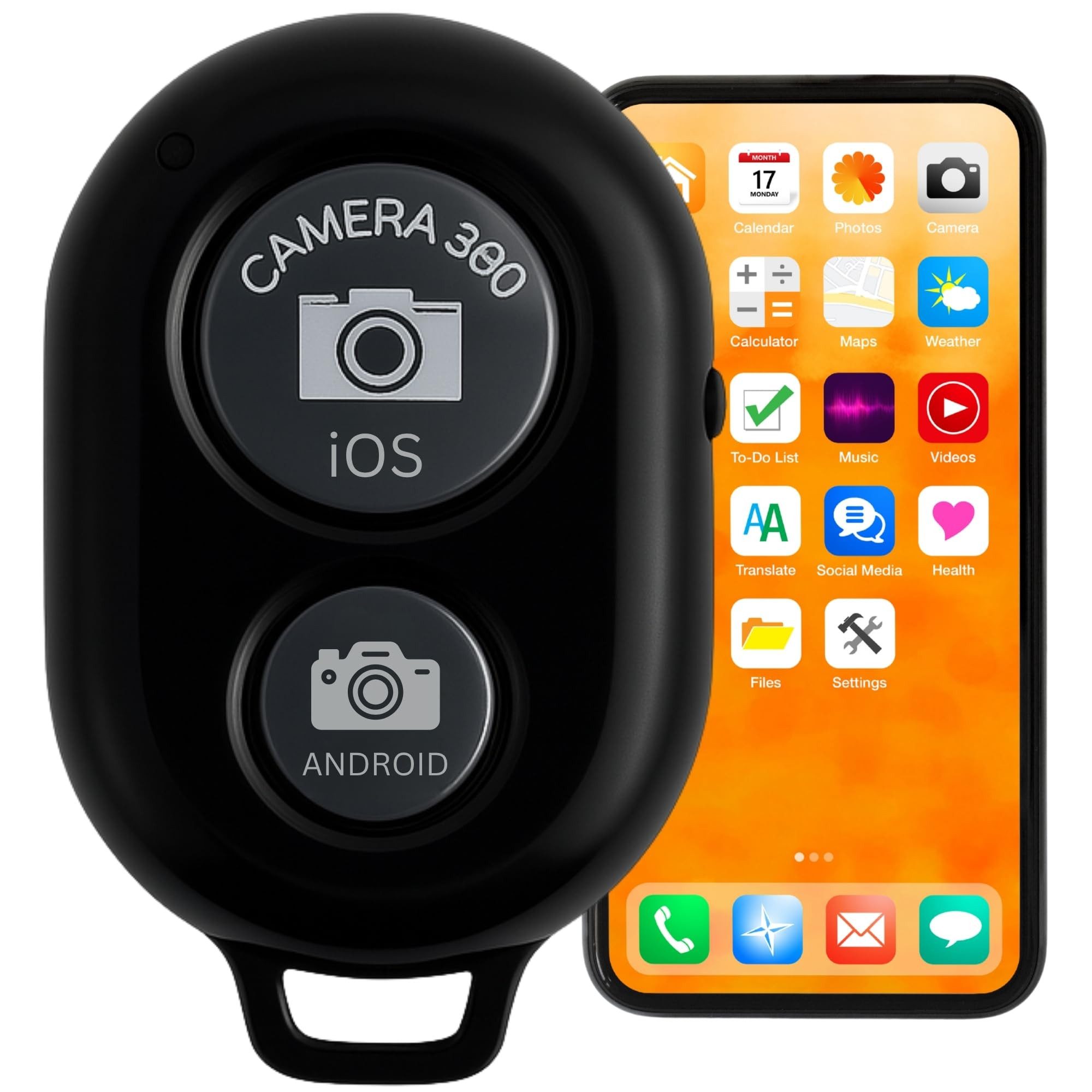 TronicXL Bluetooth Selbstauslöser für iPhone Smartphone Handy Selfie Auslöser Smartphone-Controller (1 St., für Samsung Xiaomi Google Zubehör Influencer)